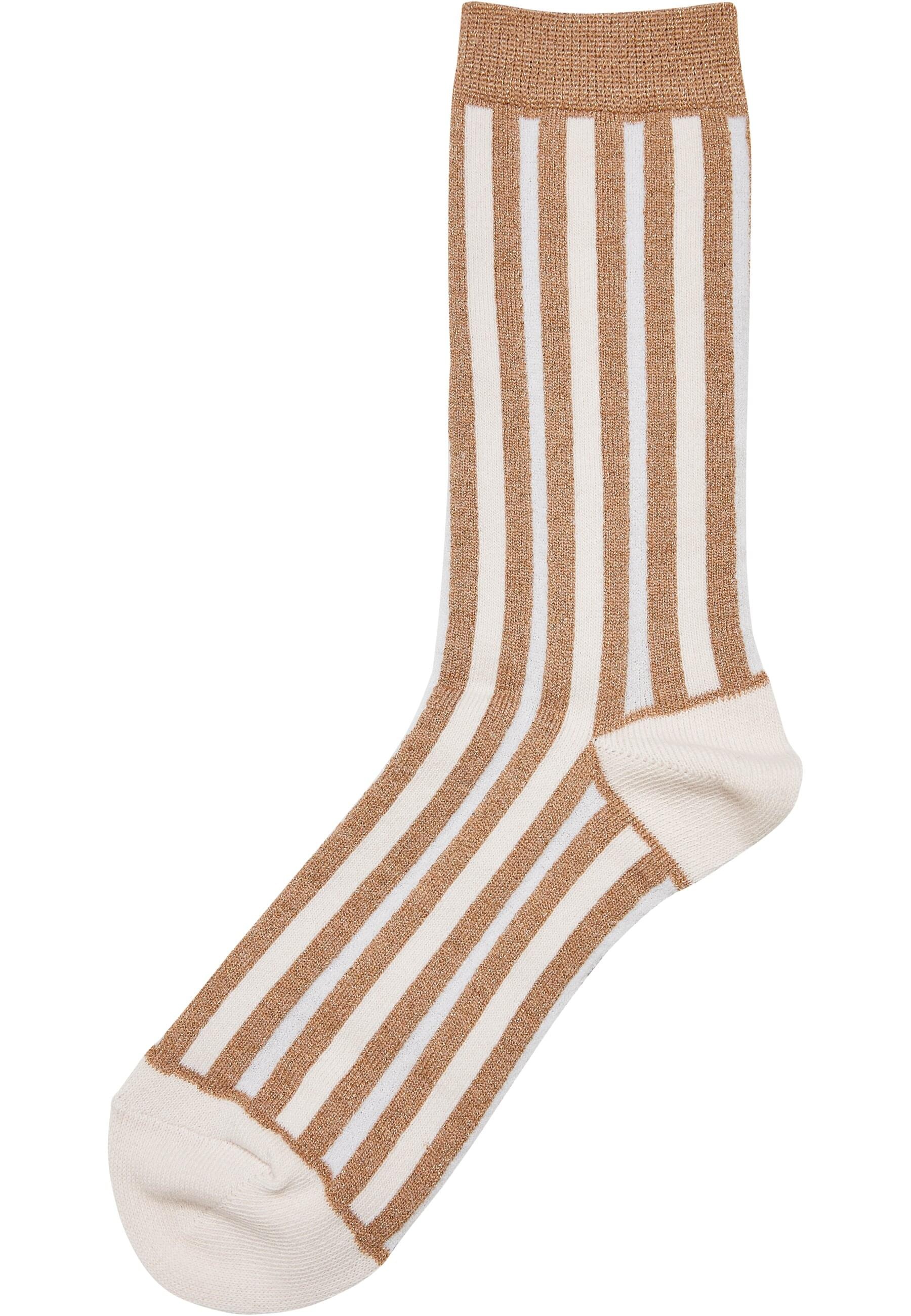 URBAN CLASSICS Basicsocken »Urban Classics Unisex Metallic Effect Stripe Socks 3-Pack«, (1 Paar)