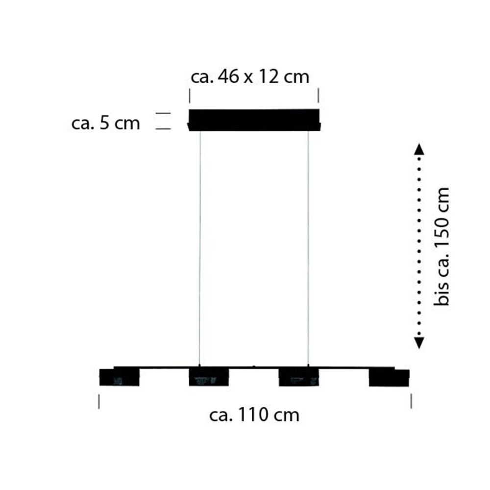 HELL höllisch gutes Licht LED Pendelleuchte »MESH« LED-Modul 1 Stk. Warmweiß Tastdimmer,  Stufenlos höhenverstellbar
