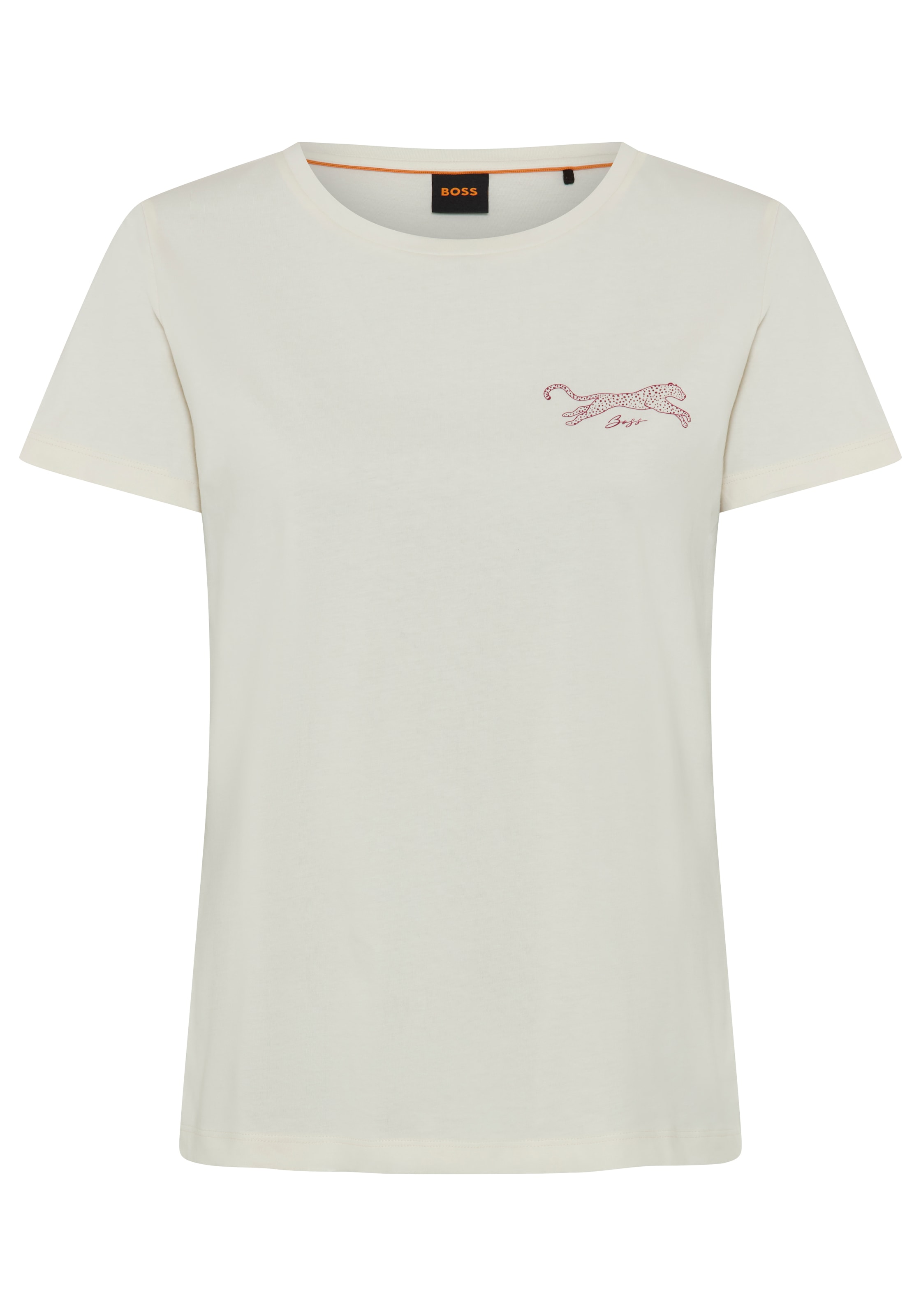 BOSS ORANGE T-Shirt "Elove Premium Damenmode" mit Stickerei, Slim Fit