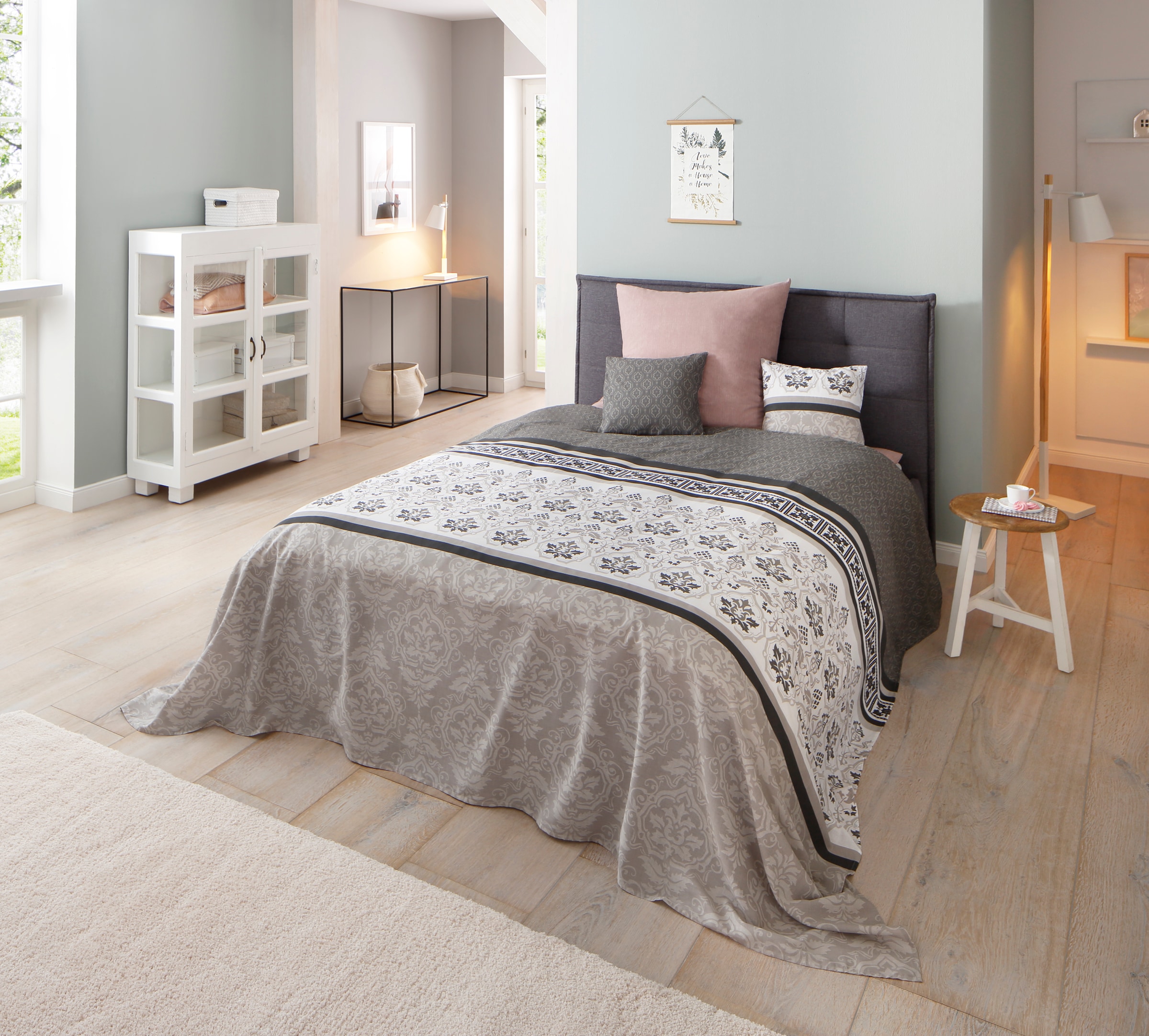 Home affaire Tagesdecke »Cremona leichte Tagesdecke, Wohndecke, Überwurf für Bett oder Sofa, Material 100% Baumwolle, Einzelbett, Doppelbett, Melangeoptik, Ornamente, Kinder- und Erwachsenendecke«