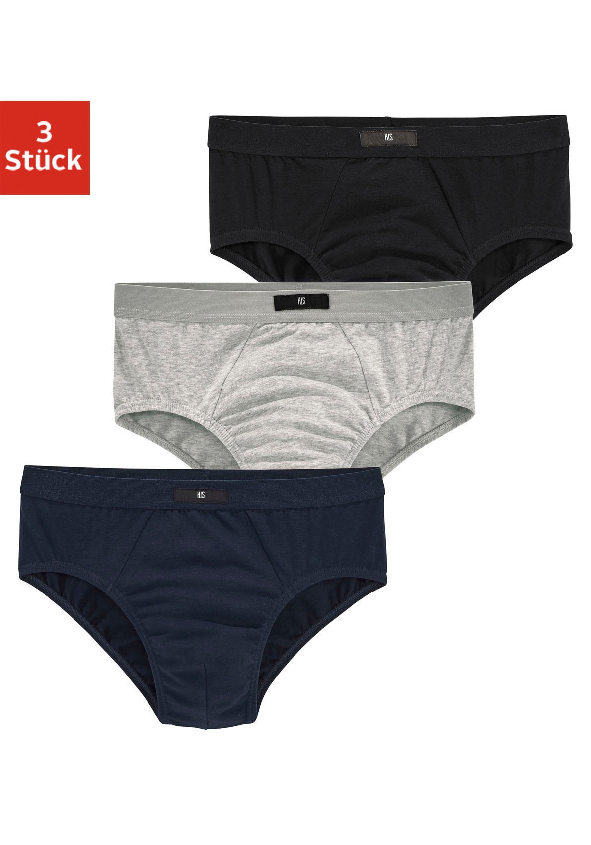 H.I.S Slip Packung, 3 Stk. tlg., ohne Seitennaht günstig online kaufen