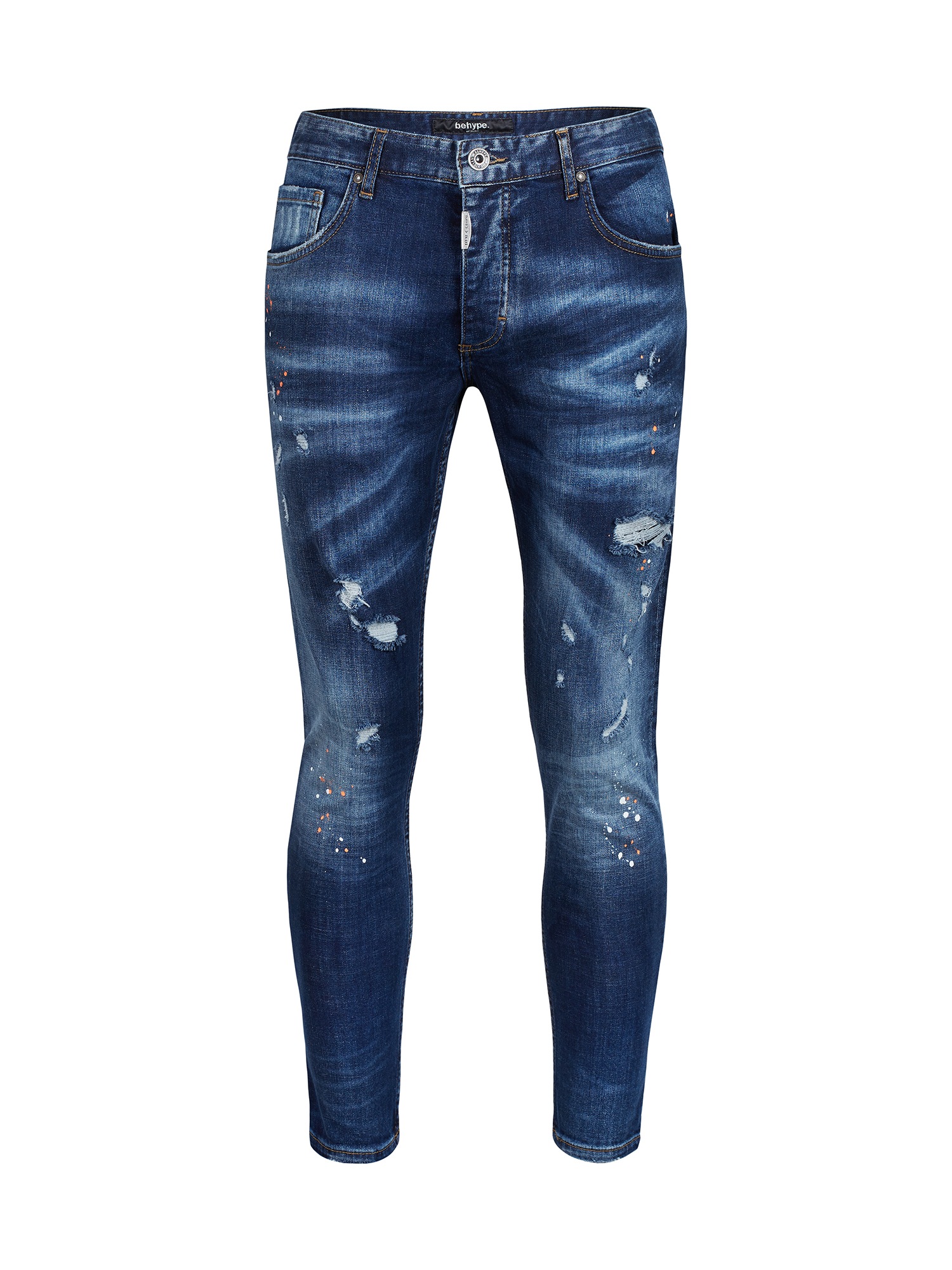 behype Slim-fit-Jeans »ELEAN«, mit lässigen Used-Elementen