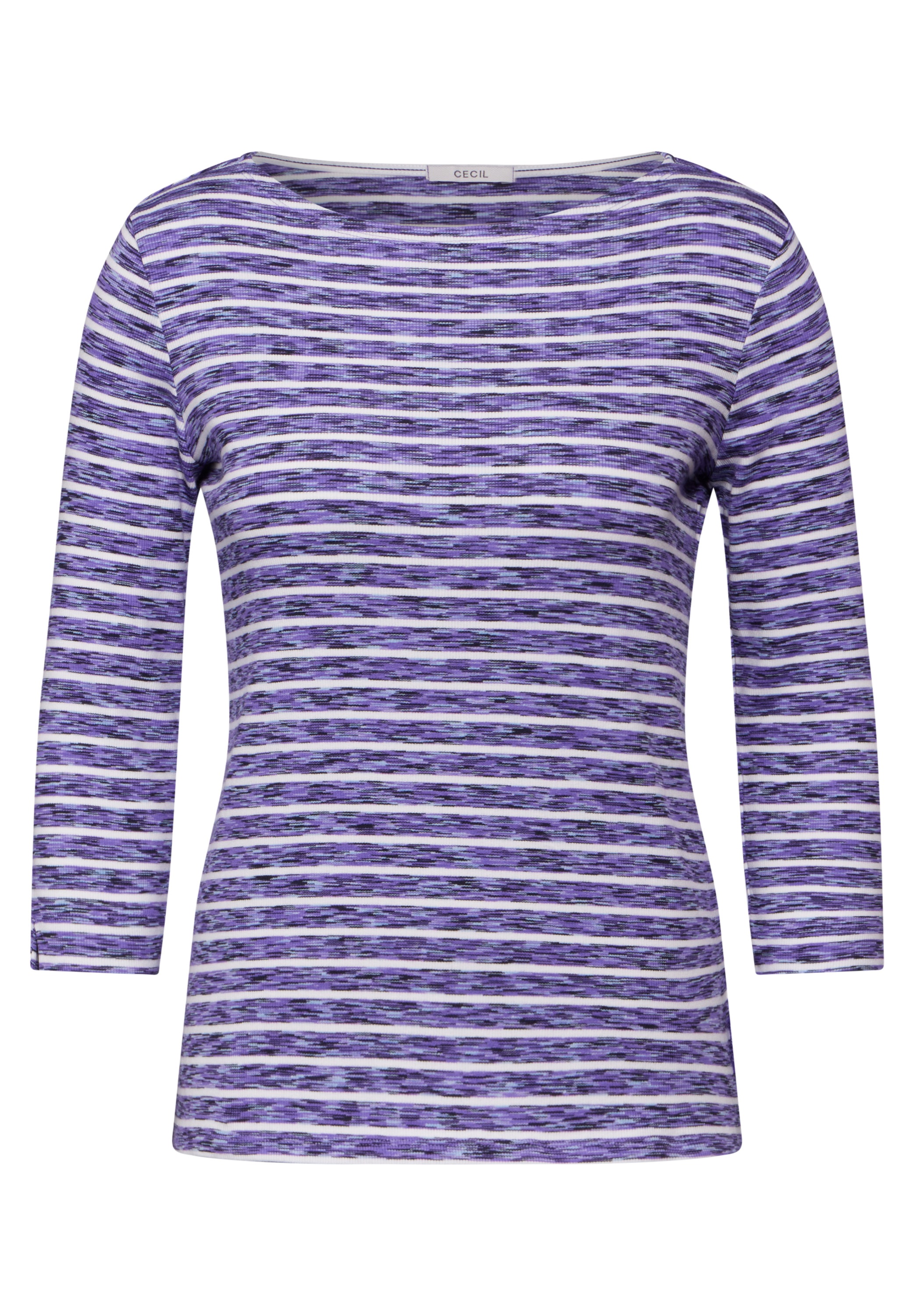 Cecil Rundhalsshirt, im Melange Look