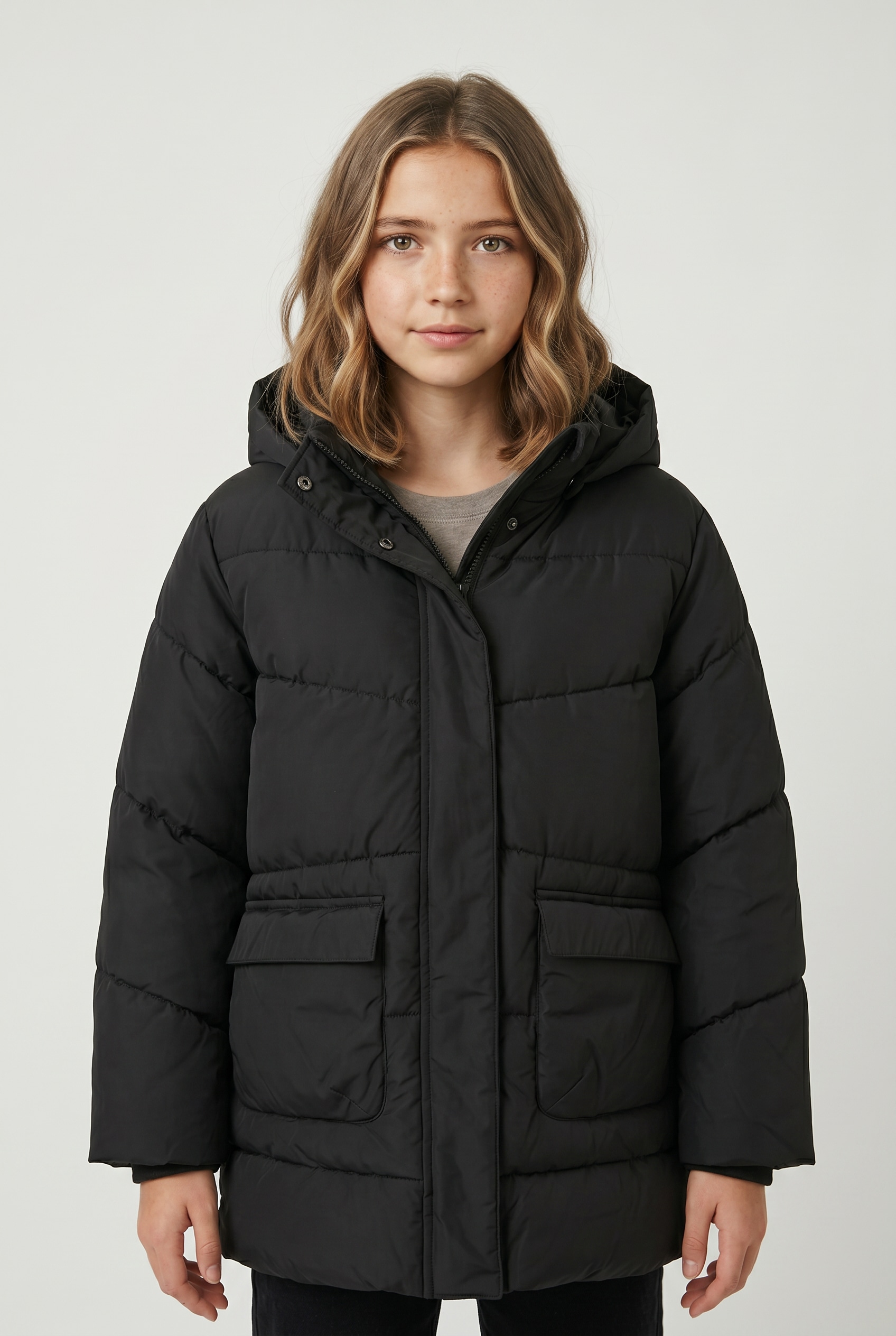 Name It Steppjacke »NKFMEDOW03 JACKET LONG FO NOOS« mit Kapuze
