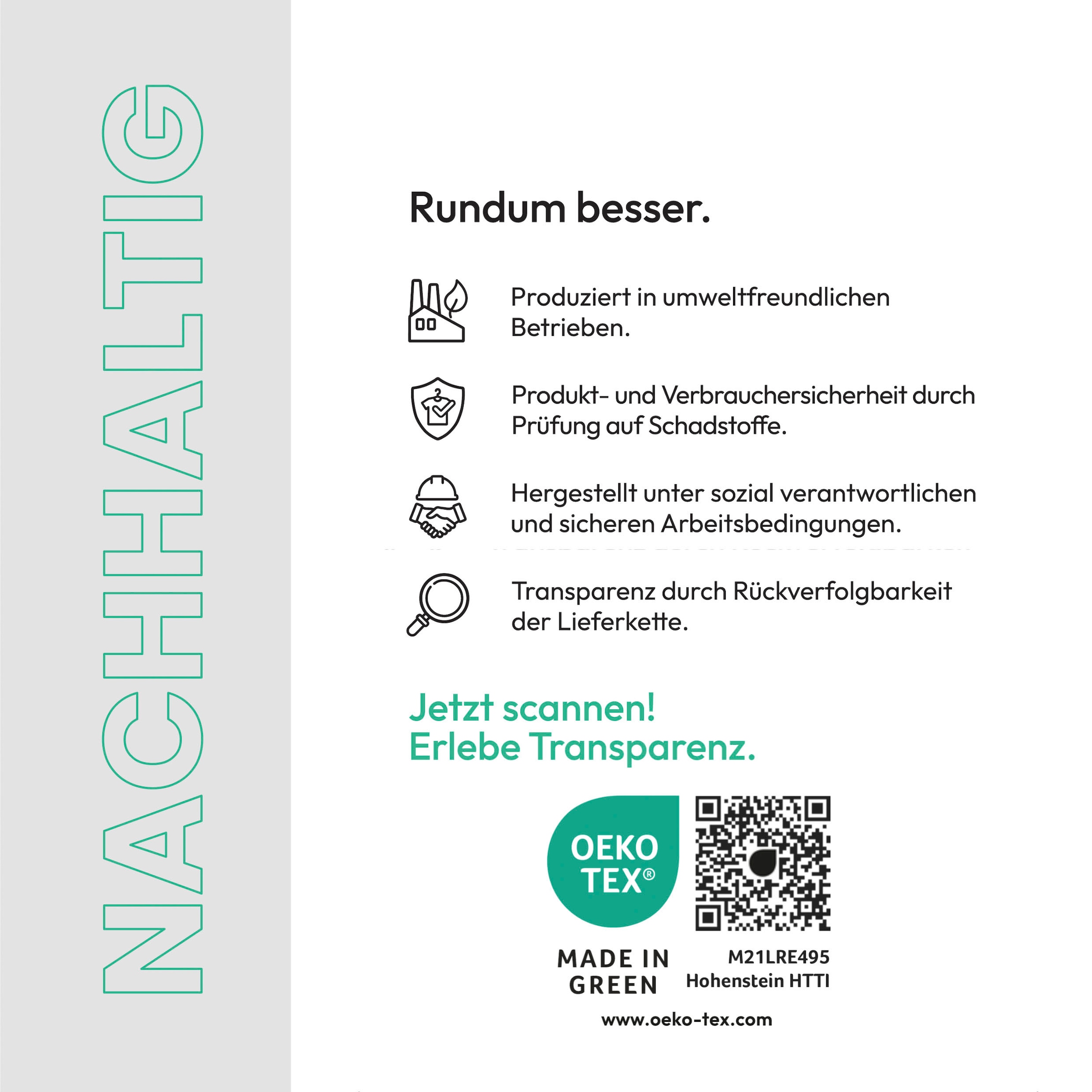 Schiesser Wendebettwäsche »Leaves aus weicher Baumwolle mit schlichtem Botanikprint«, Made in Green