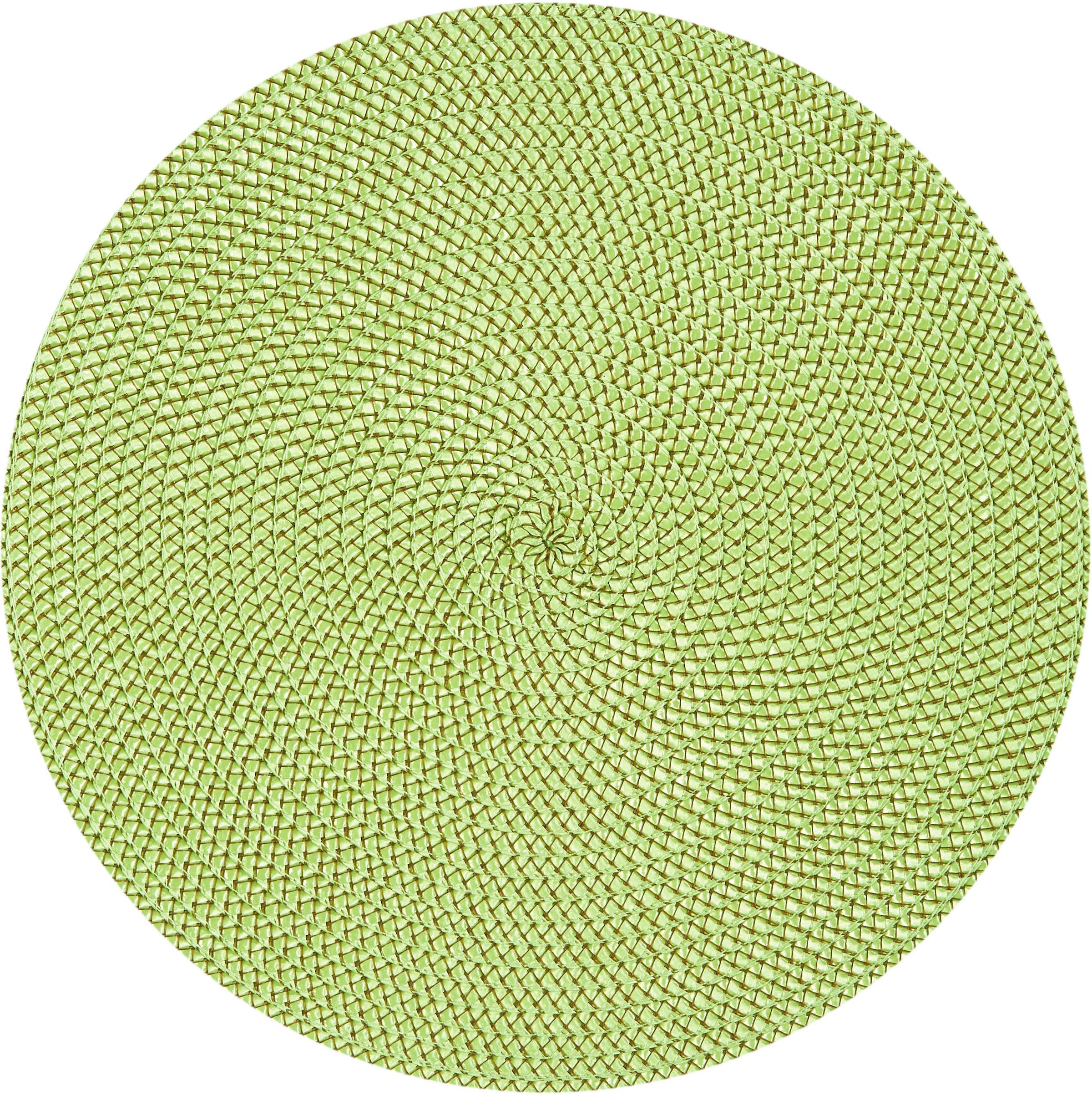 Platzset STUCO, Ø:38cm, grün, Obermaterial: 100% Polypropylen, Platzsets, "Basket"