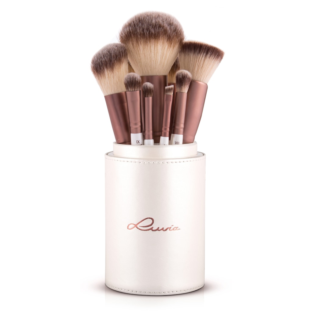 Luvia Cosmetics Kosmetikpinsel-Set »Prime Vegan«, (15 tlg., inkl. Pinselhalter)