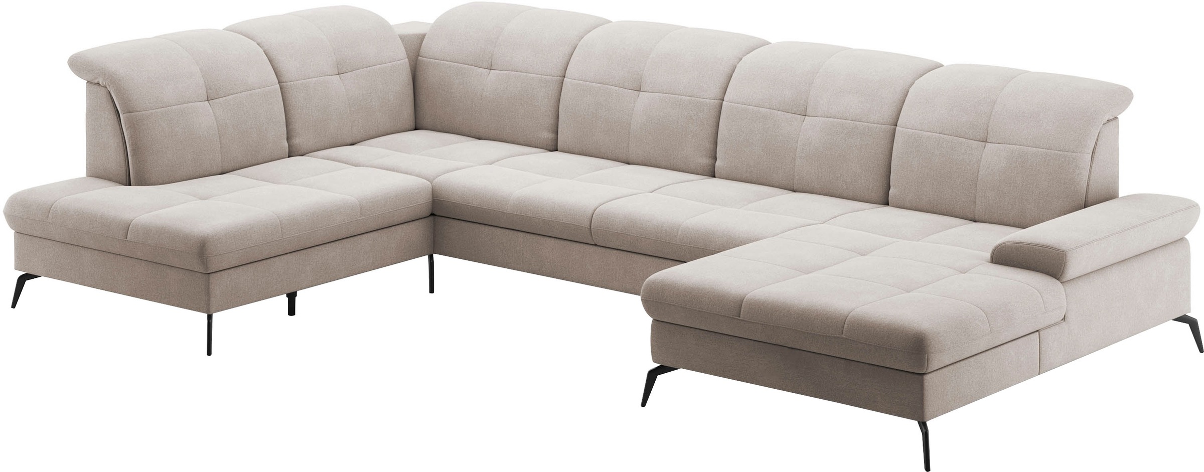 sit&more Wohnlandschaft "Amica, U-Form, inkl. Sitztiefenverstellung und Arm günstig online kaufen