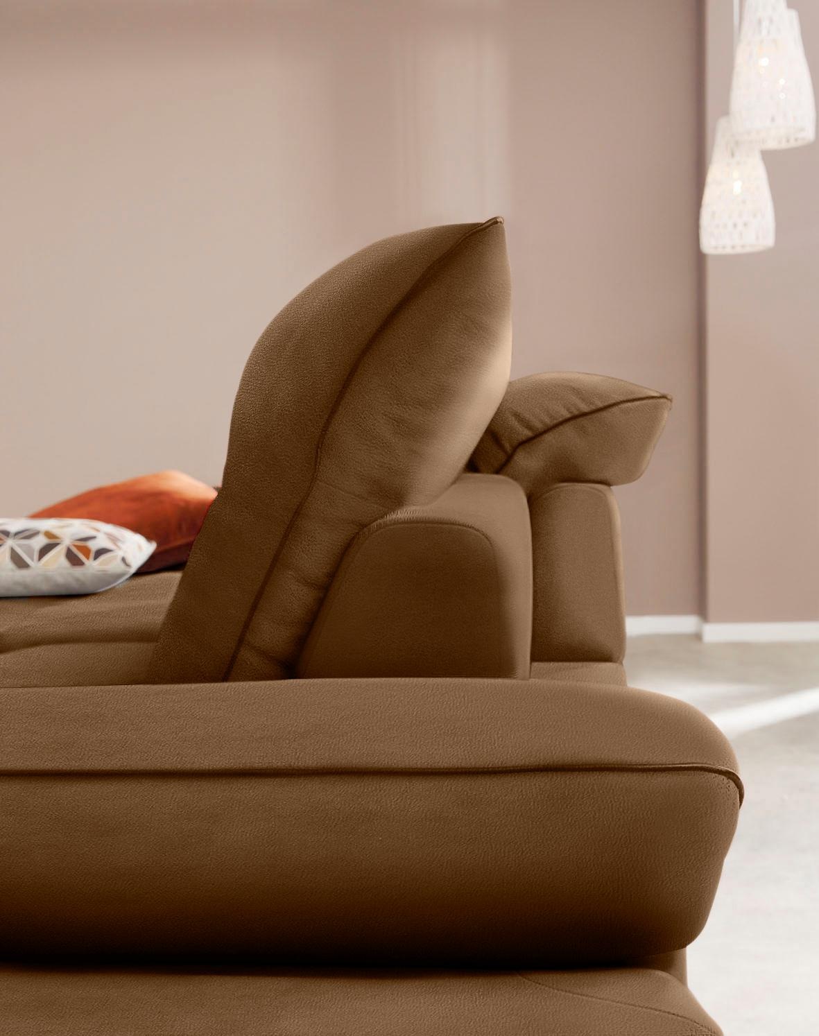 W.SCHILLIG Ecksofa »enjoy&MORE, Designsofa, elegant und bequem, L-Form«, Sitztiefenverstellung, Füße schwarz pulverbeschichtet, Breite 294 cm