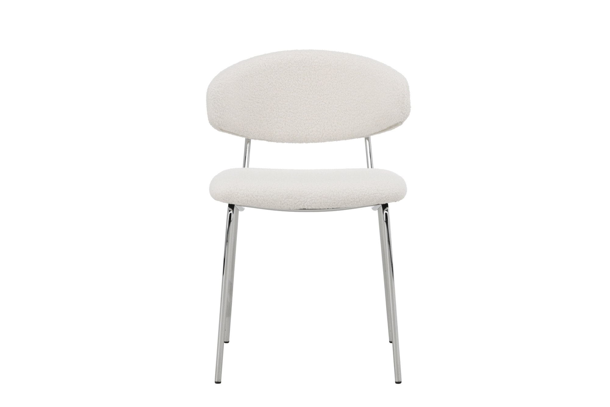 Venture Home Esszimmerstuhl »Chico, 2er-Set Esszimmerstühle in Bouclé, abgerundet, 150 kg belastbar« () Polsterstuhl, Bouclé-Bezug, Stahlbeine, abgerundet, modern