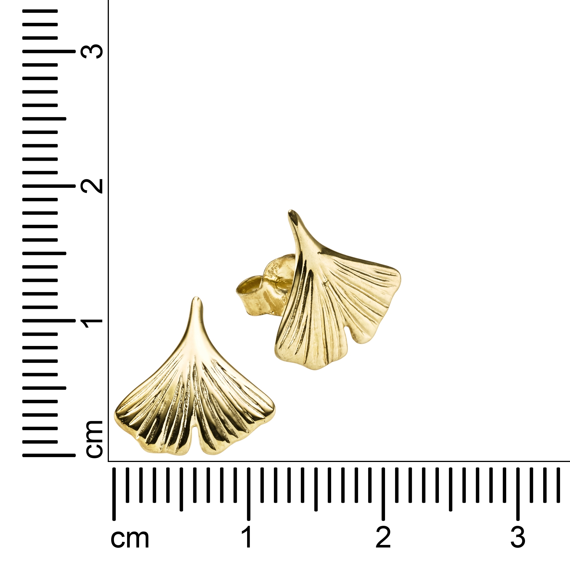 Vivance Paar Ohrstecker »333/- Gelbgold Ginkgo 12x12mm«