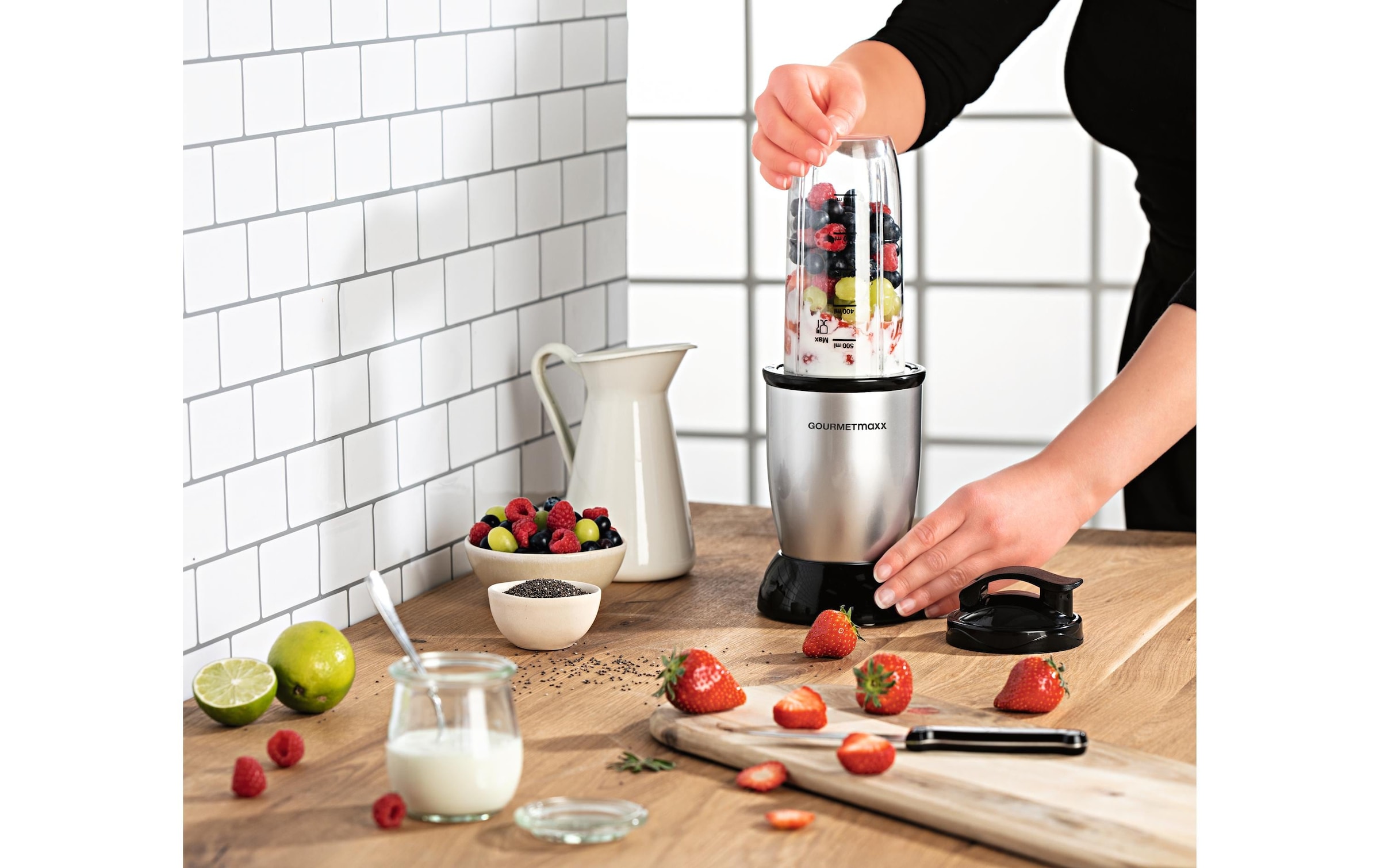 GOURMETmaxx Zerkleinerer »Nutrition Schwarz/Silber« 500 W