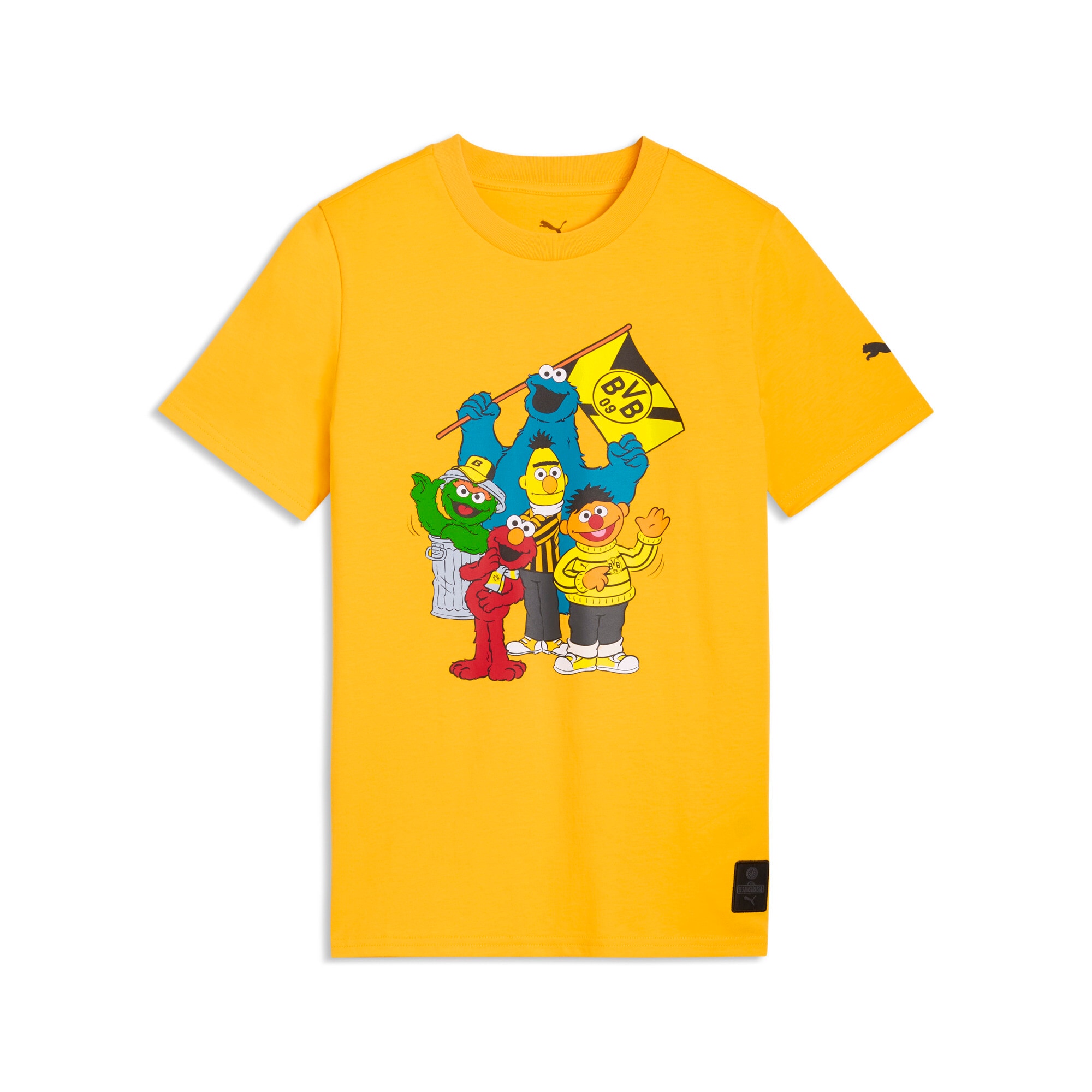 PUMA Trainingsshirt »BVB X SESAME STREET TEE JR« Regular Fit, Kurzarm-Design, Rundhalsausschnitt, für Jugendliche
