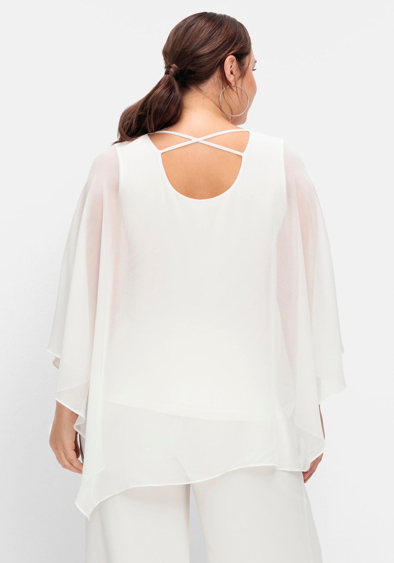 Sheego Long Blouse White Size 48 2