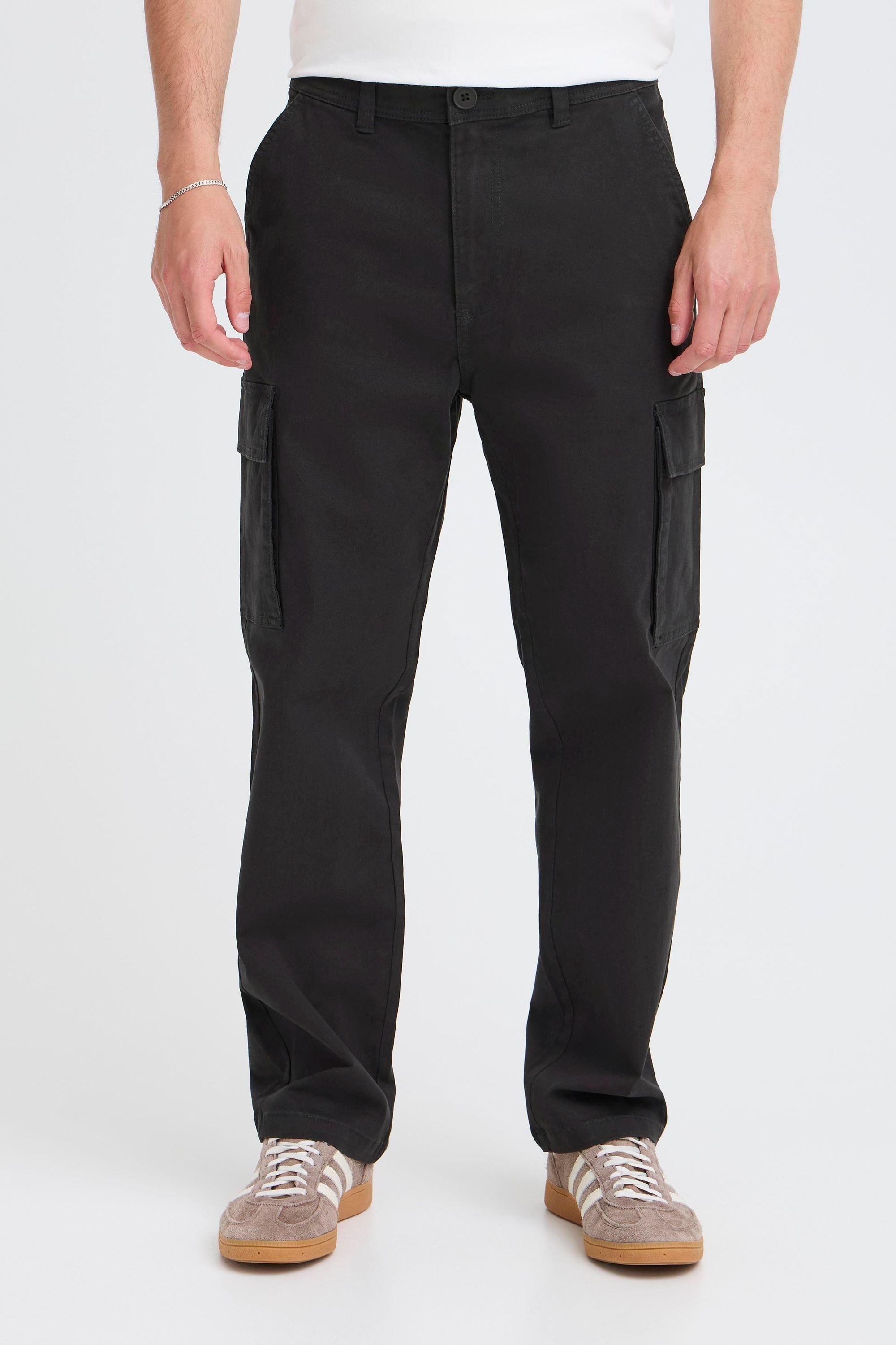 Cargohose BLEND "Cargohose BHNatan", Herren, Gr. 34, Länge 32, schwarz, Obermaterial: 98% Baumwolle CO. 2% Elasthan EL., Hosen Cargohose 8