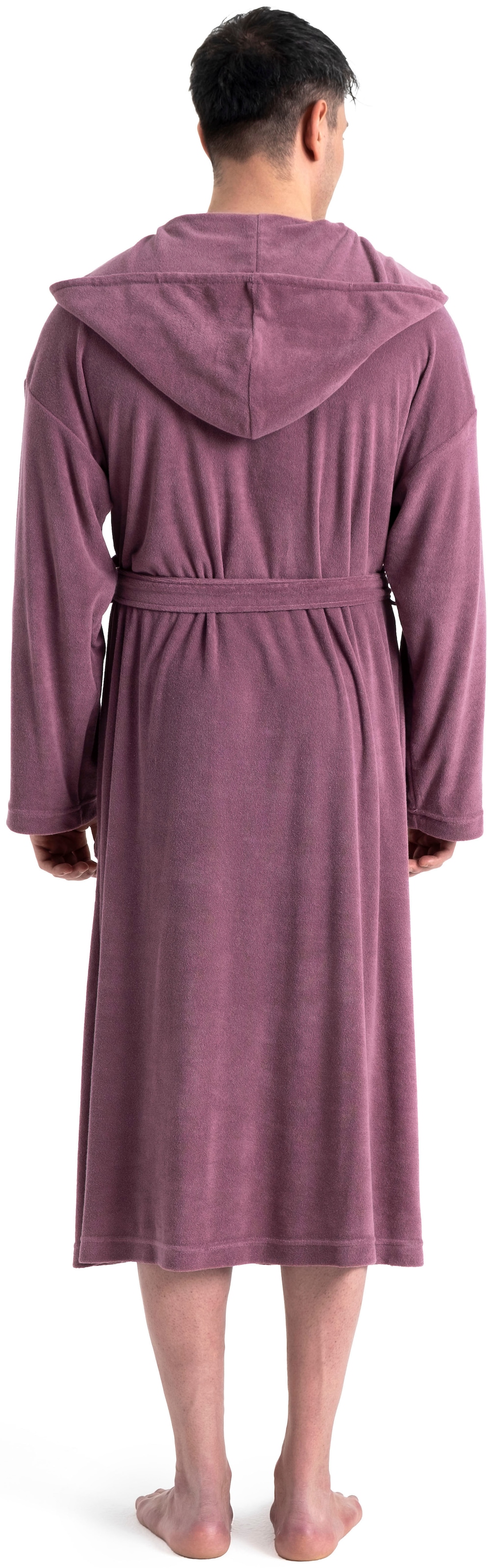my home Herrenbademantel »Jule, ideal für Sauna & Spa, Hotelbademantel, Morgenmantel« 1 Stk. einfarbiger Leichtfrottier-Bademantel, hoher Baumwollanteil, S-4XL