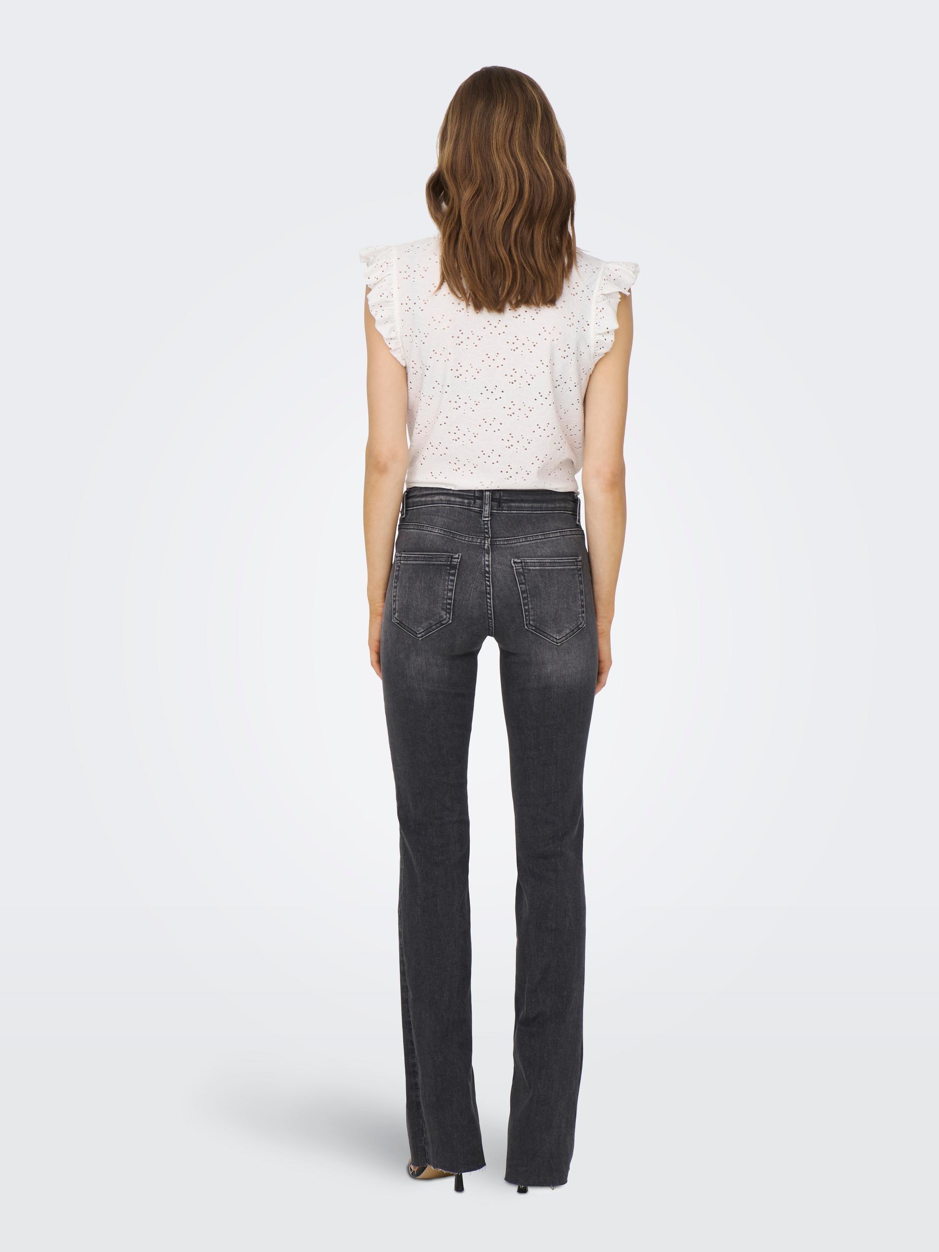 ONLY Bootcut-Jeans "ONLBLUSH HW SLIT FLR RAW DNM" günstig online kaufen