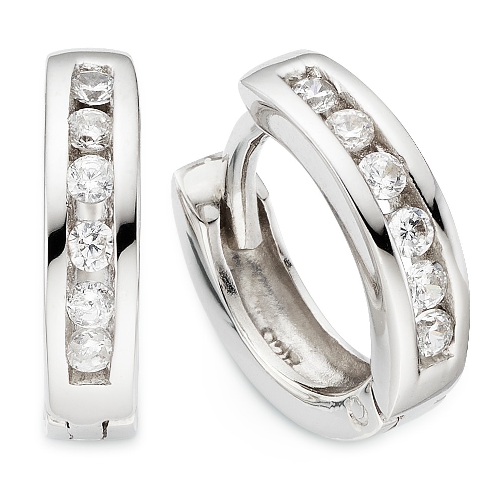 Bruno Banani Creolen Silver White Zirconia 10.3mm