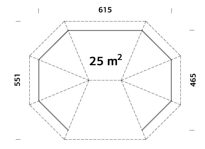 Palmako Holzpavillon »Betty«, BxT: 615x551 cm, weiß