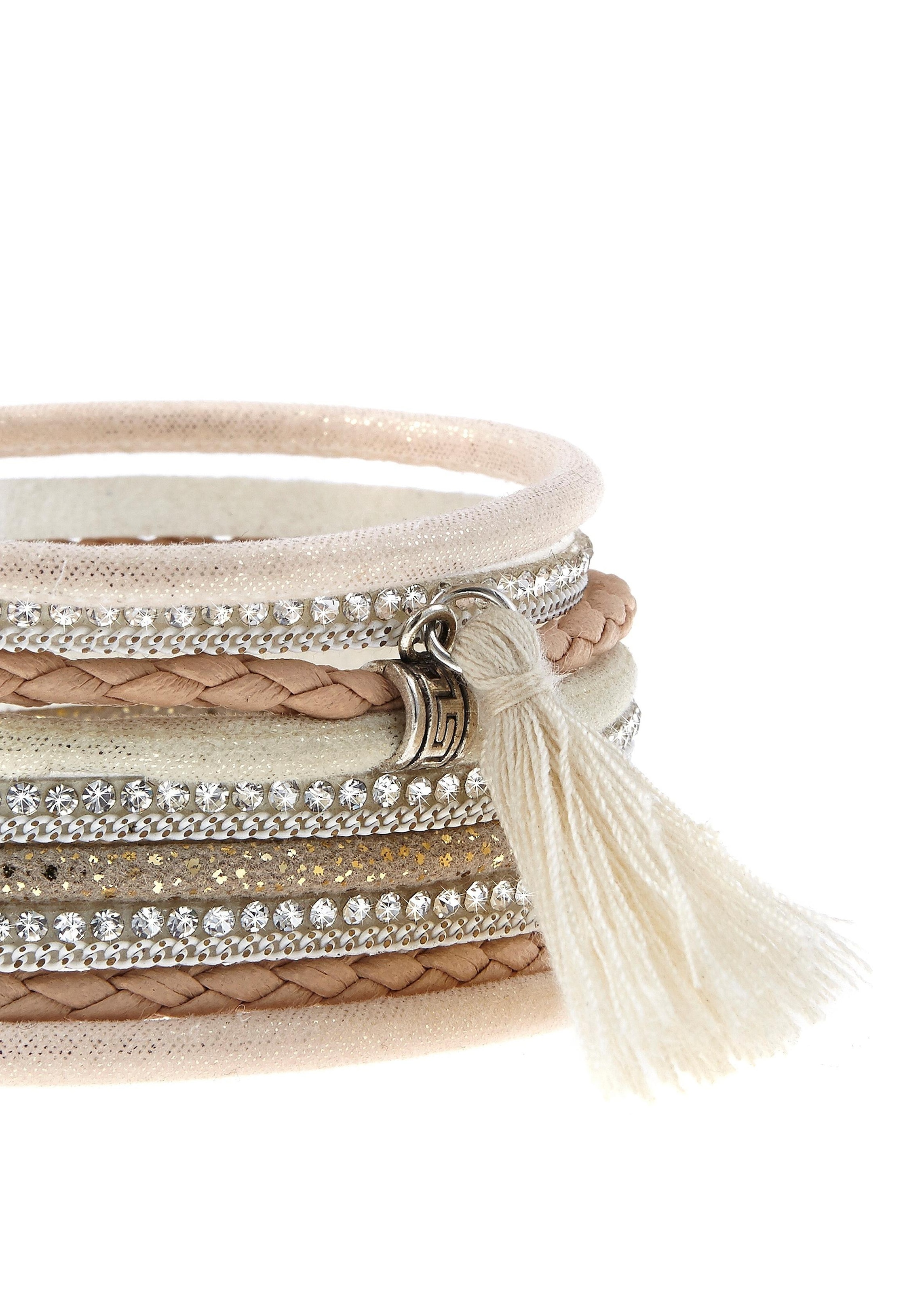 LASCANA Wickelarmband »Layer Armband mit Tassel«, mit Magnetverschluss, Armschmuck