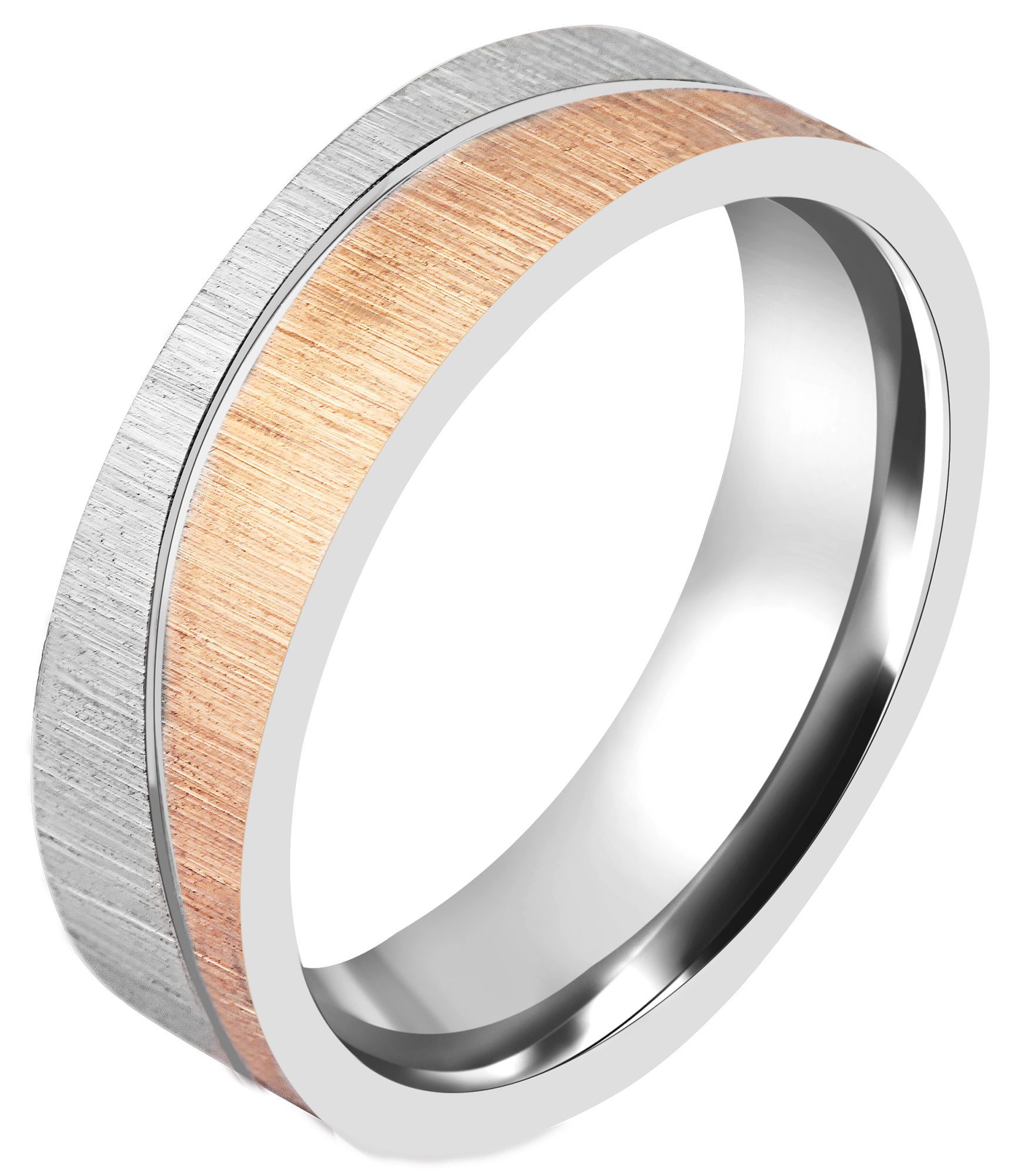 Adelia's Vision Highlight Men's Ring Stainless Steel Bicolor Size 66