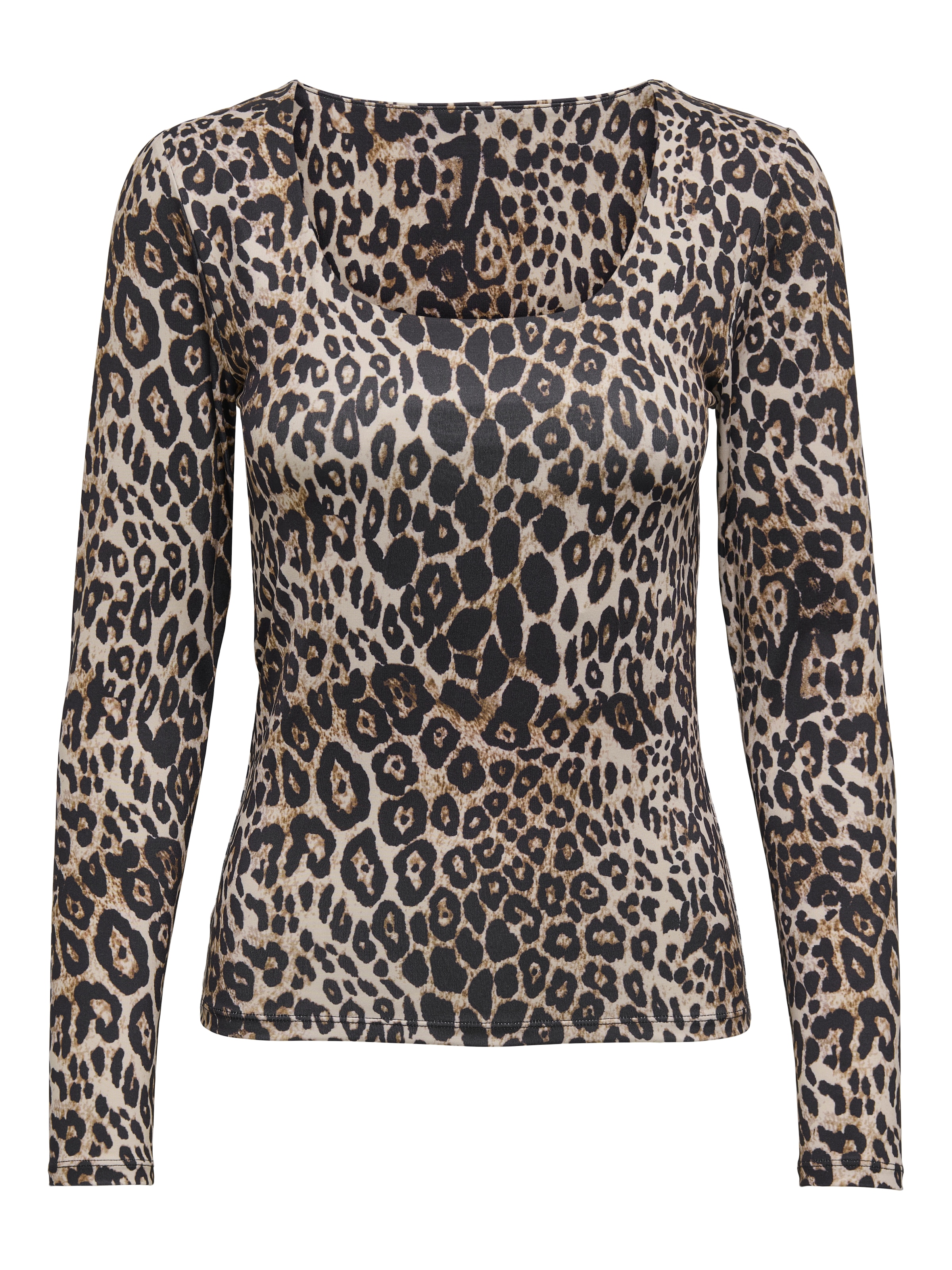 ONLY Langarmshirt »ONLLONE LEO L/S TWO WAY TOP JRS«, Mit tiefem Ausschnitt vorne oder hinten zu tragen