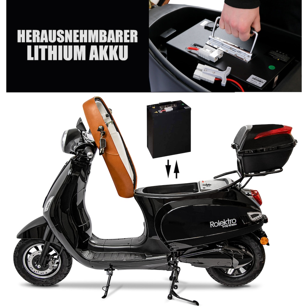Rolektro E-Motorroller »Retro 45 Lithium, V. 2021«