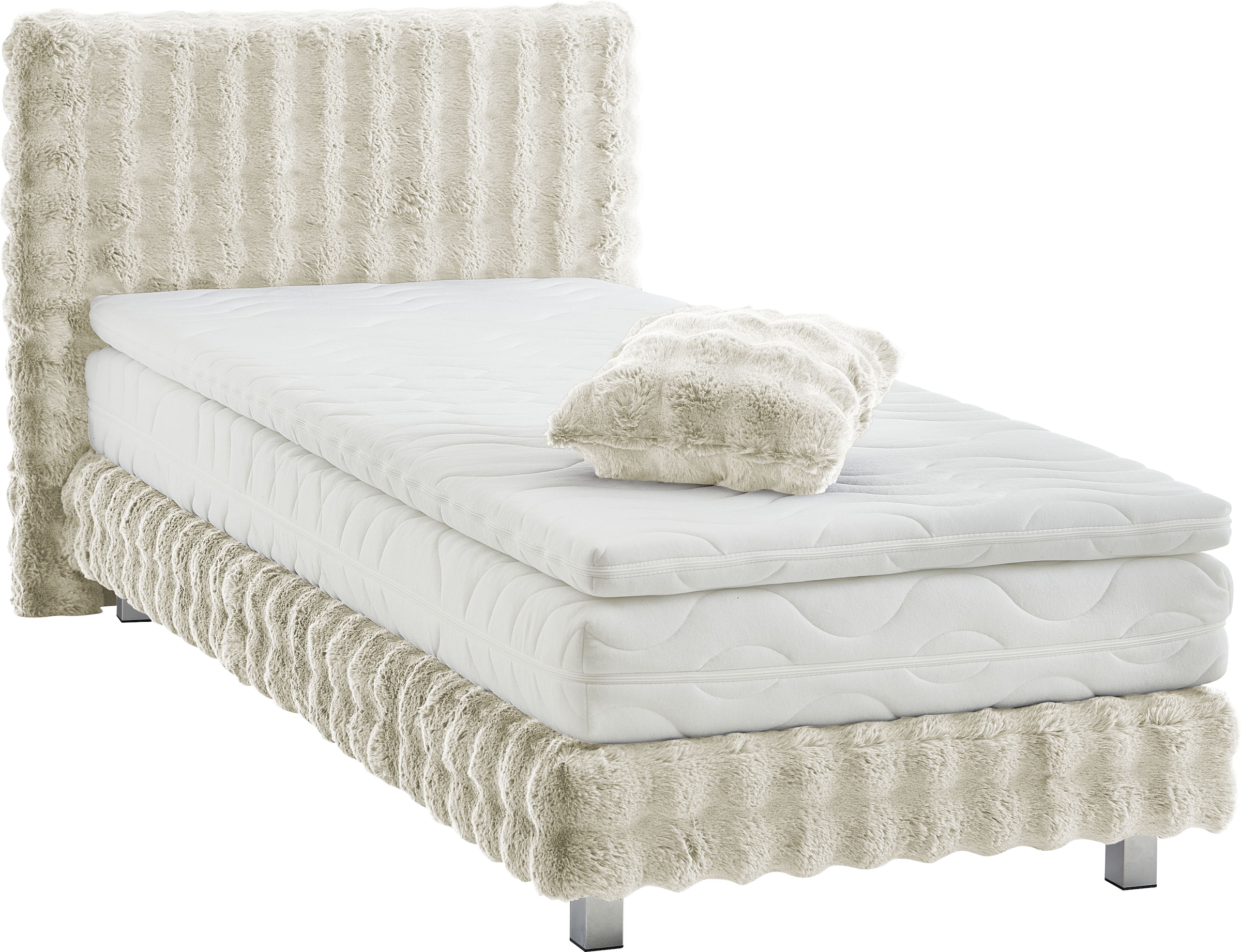 Westfalia Schlafkomfort Boxbett »Sendai« Fellimitat HIGHLIGHT, wahlweise Matratzen in H2,H3,H4