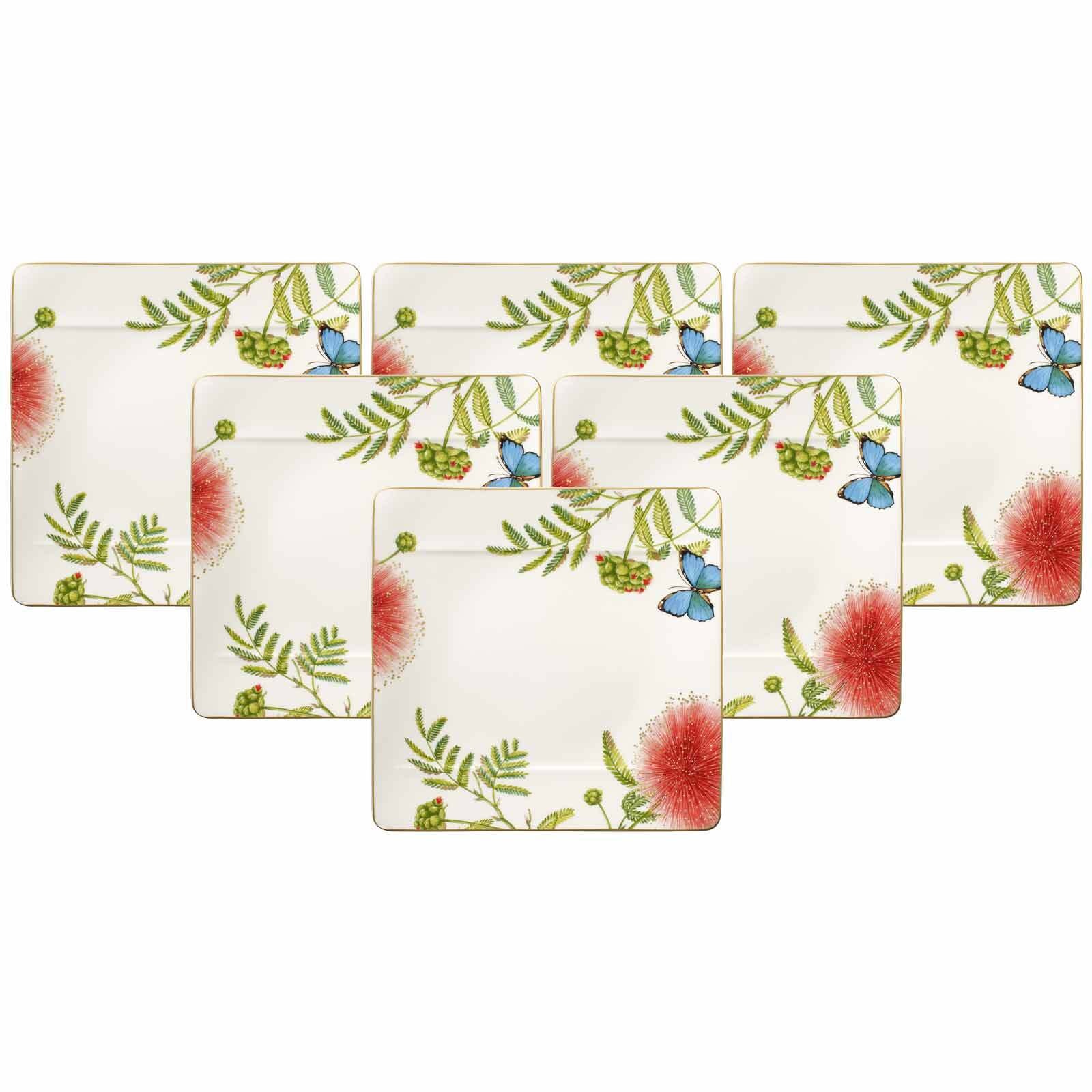 Villeroy & Boch Speiseteller "Speiseteller Amazonia 27 x 27 cm 6er Set bunt"