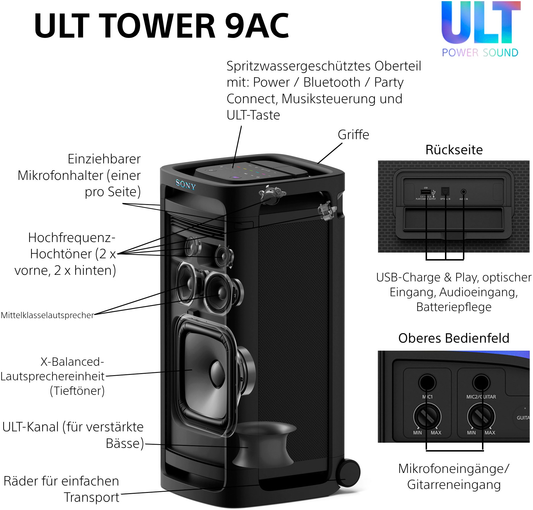 Sony Party-Lautsprecher »SRS-ULT900AC«
