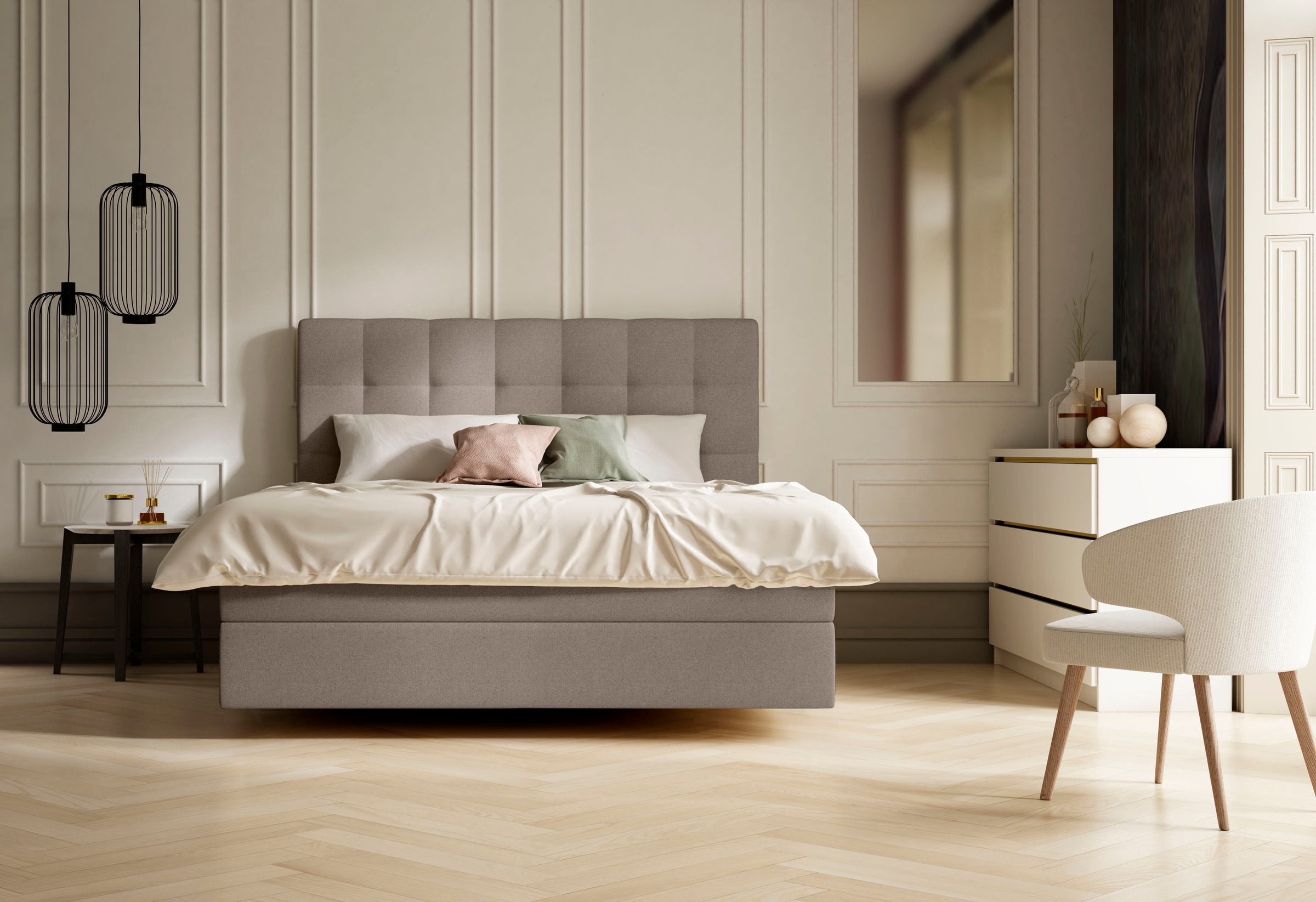 Boxspringbett »Aida«, mit GELTEX® Next Topper und 7-Zonen-Tonnentaschen-Federkernmatratze