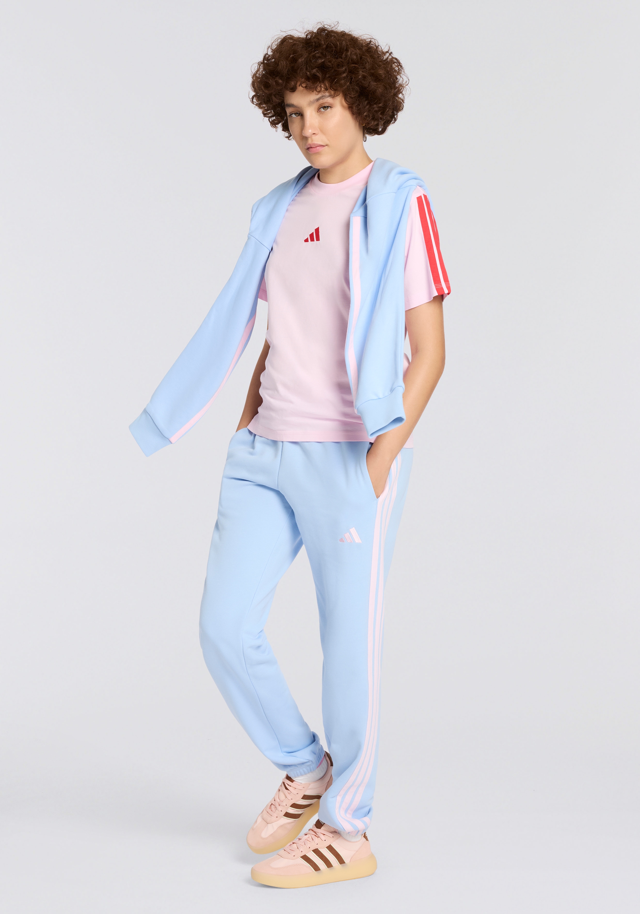 adidas Sportswear T-Shirt »W 3S SJ T B« klassische 3-Streifen an den Ärmeln, ohne Verschluss