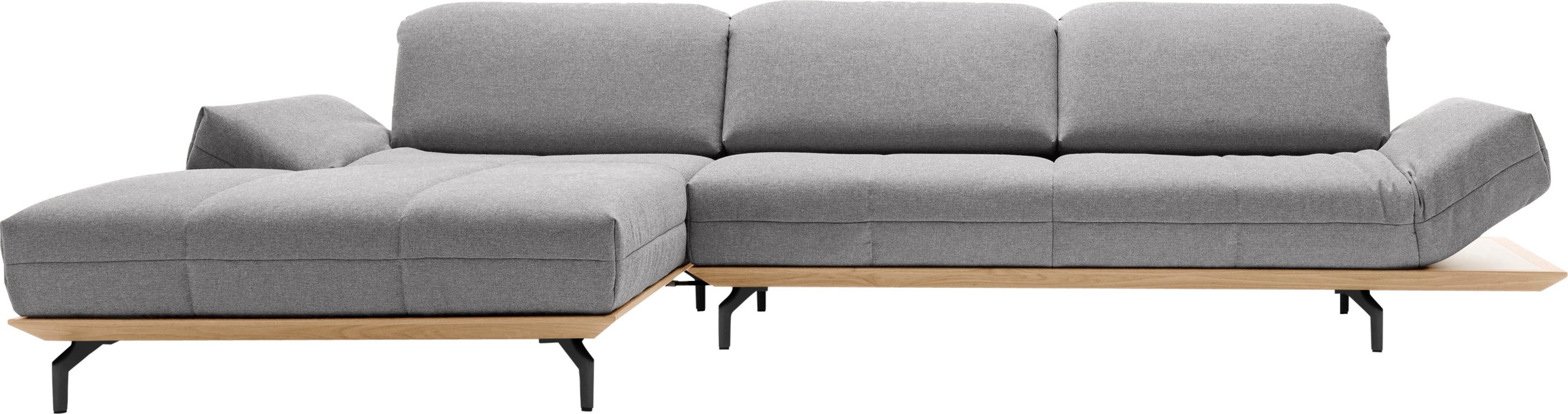 Creation BY ROLF BENZ Ecksofa »CR.420, Designecksofa, L-Form«, in 2 Qualitäten, Holzrahmen in Eiche Natur oder Nußbaum, Breite 313 cm