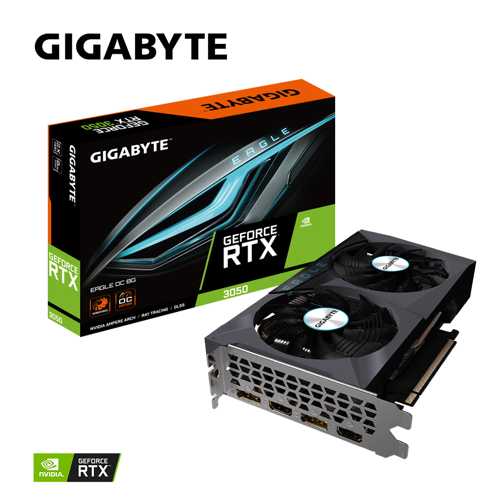 Gigabyte Grafikkarte »GeForce RTX™ 3050 EAGLE OC 8G«, 8 GB, GDDR6