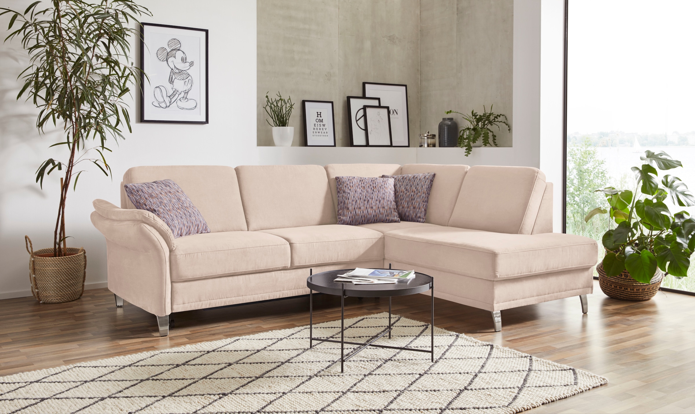 sit&more Ecksofa "Clio L-Form" wahlweise mit Schlaffunktion und Bettkasten, inklusive Federkern