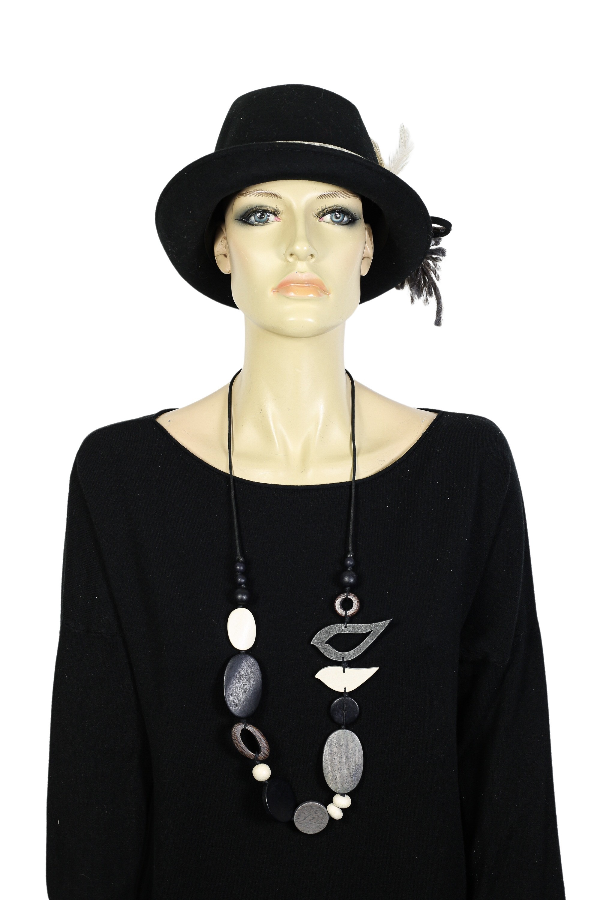 COLLEZIONE ALESSANDRO Lange Kette »Birdy«, echte Holzelemente
