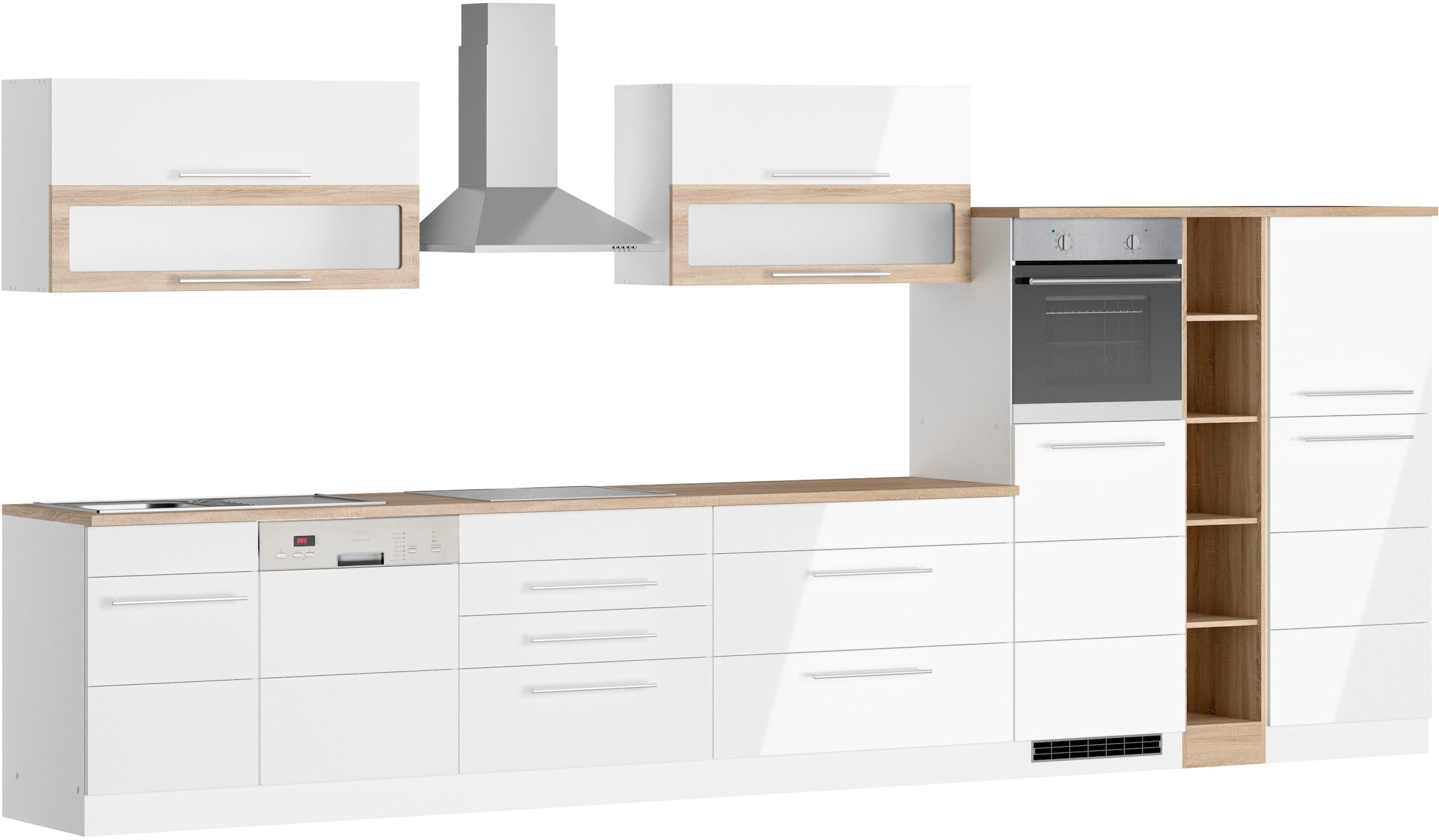 KOCHSTATION "KS-Wien" Breite 440 cm, wahlweise mit E-Geräten