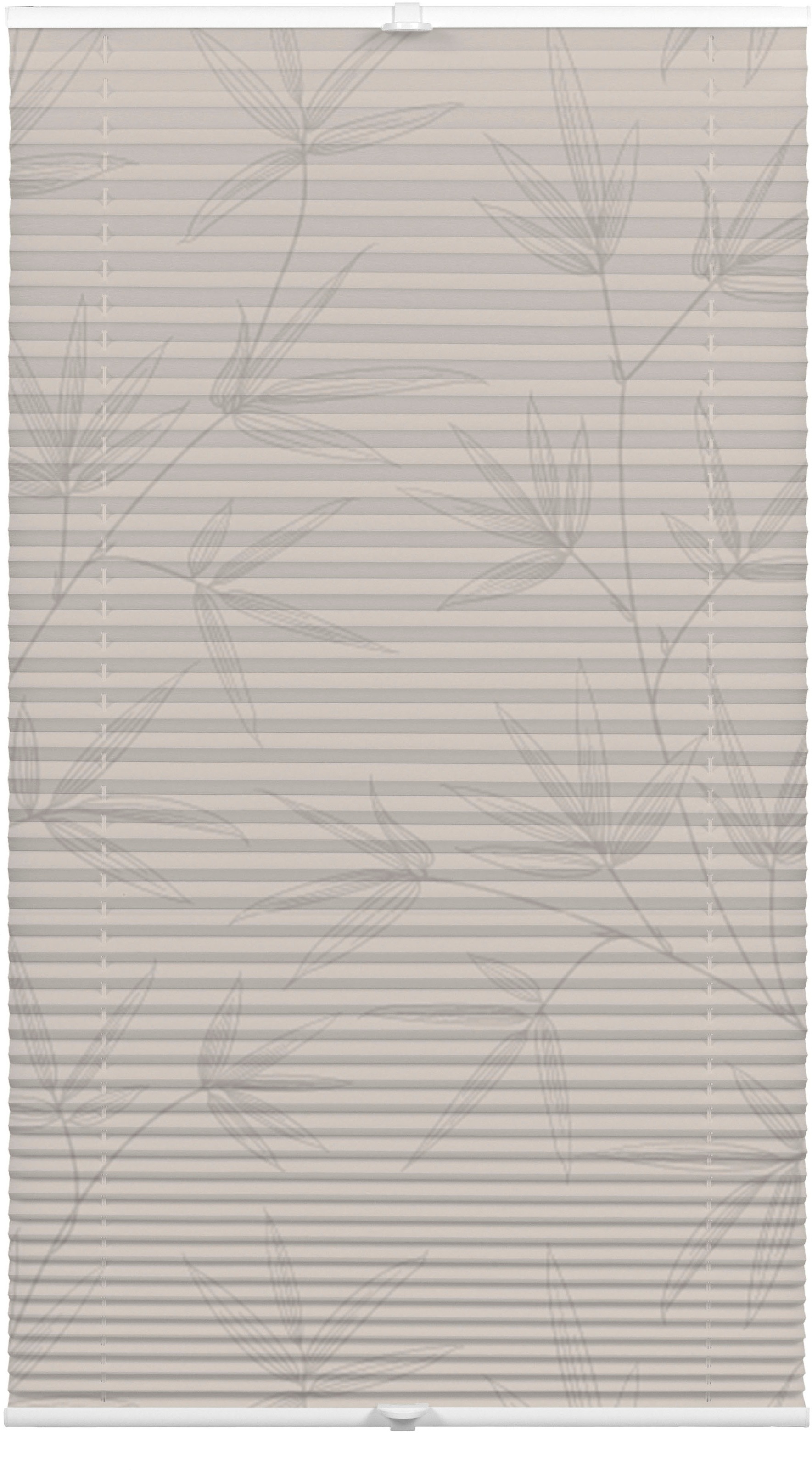 OTTO home Plissee "Dekor Bamboo Moonbeam grau" blickdicht ohne Bohren versp günstig online kaufen