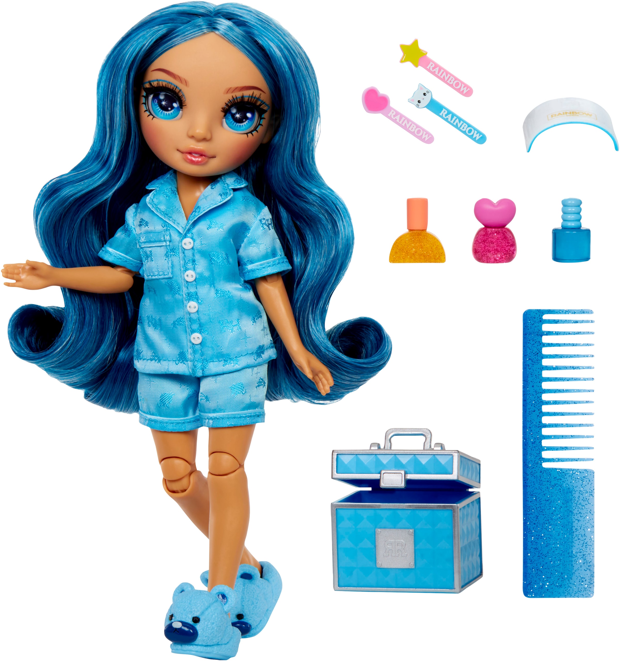 RAINBOW HIGH Anziehpuppe »Junior High PJ Party Fashion Doll Skyler (Blue)«