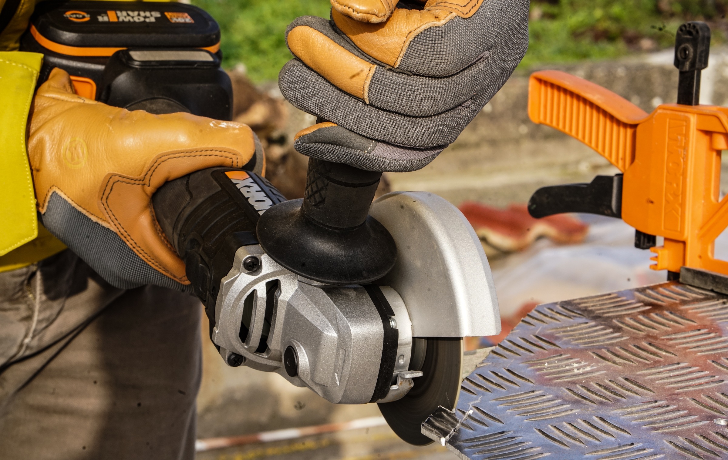 Worx Akku-Winkelschleifer »WX812.9 NITRO«, 125mm Schleifscheibe, 8500 U/min, Brushless-Motor, ohne Akku&Ladegerät