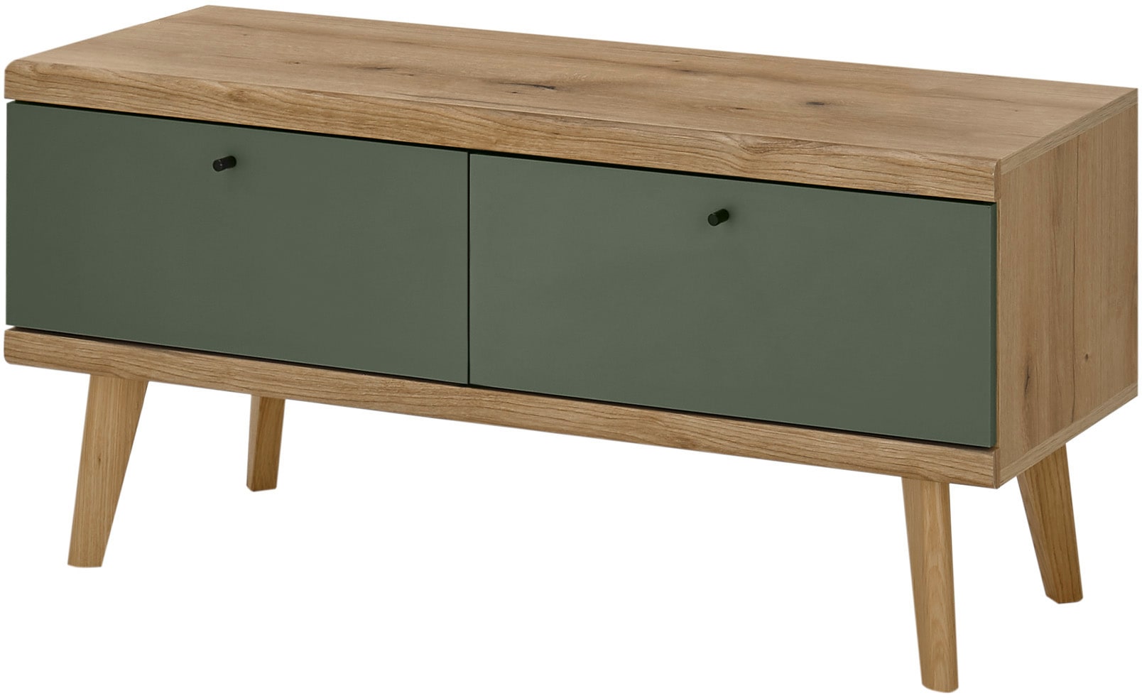 INOSIGN Lowboard »MAVAS«, in moderner Trendfarbe, Griffe aus Metall (Schwarz), Breite 107 cm