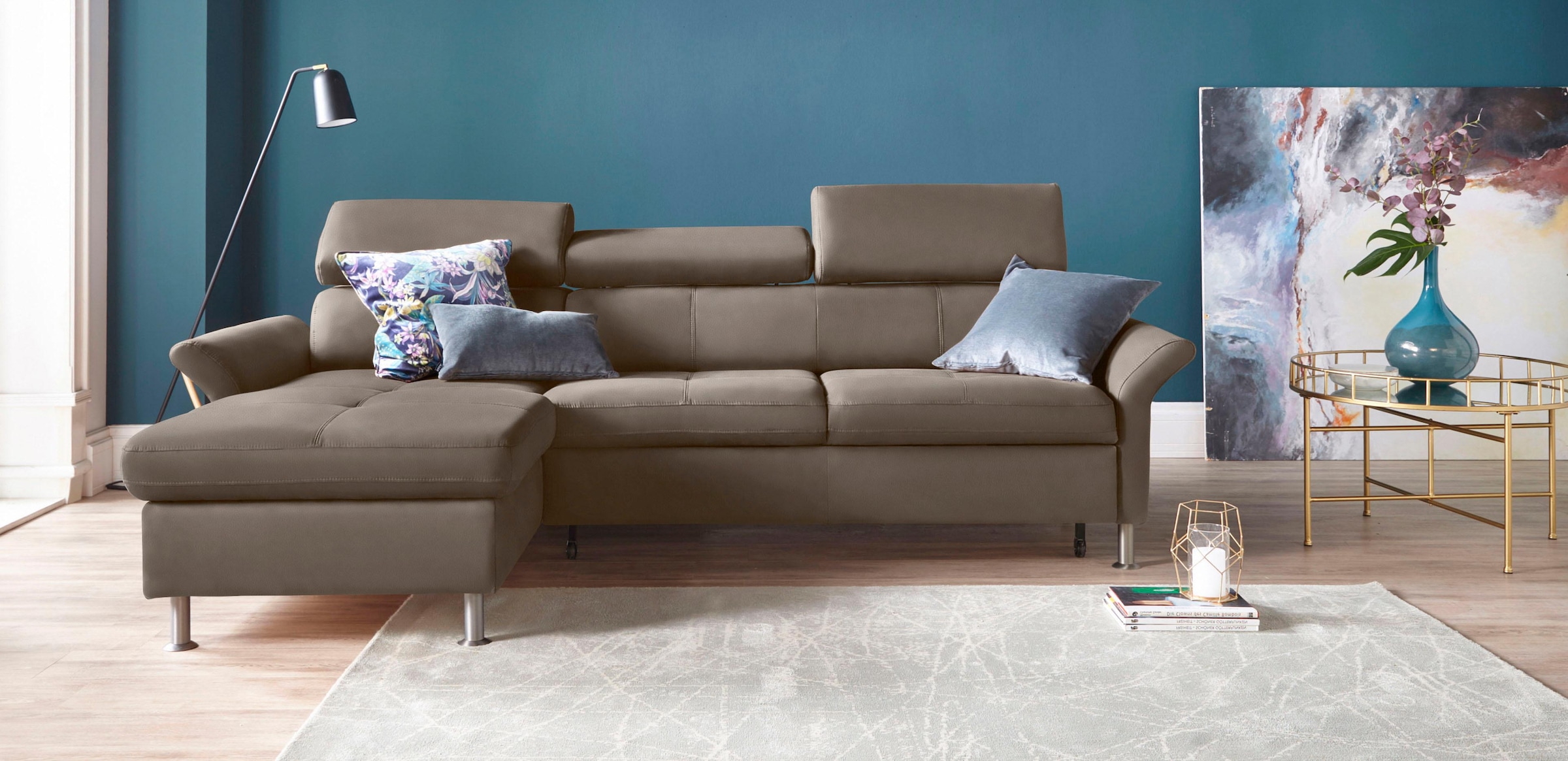exxpo - sofa fashion Ecksofa "Maretto, bequem & komfortabel, bodenfrei, Bre günstig online kaufen