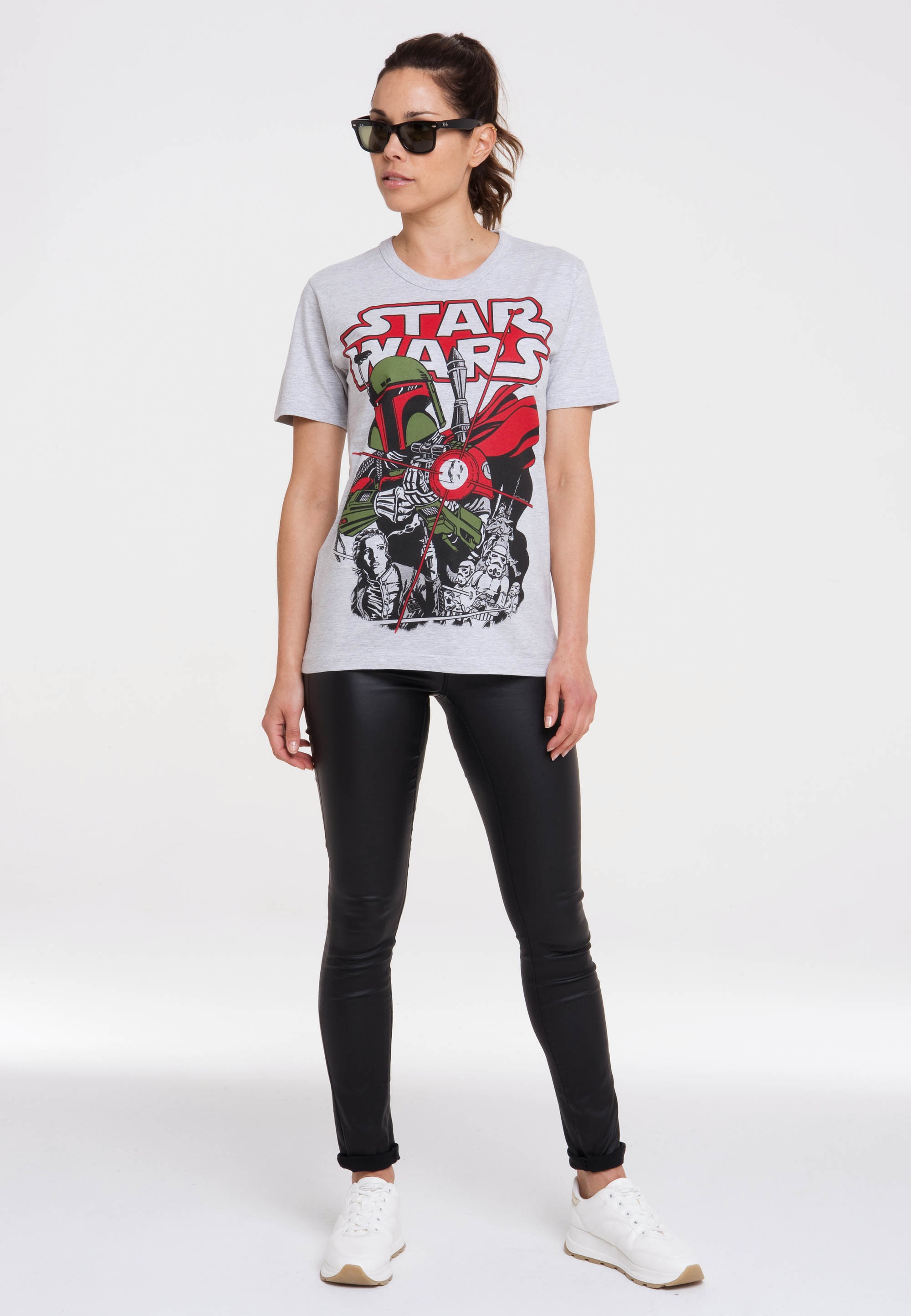 LOGOSHIRT T-Shirt »Star Wars - Boba Fett«, mit lizenziertem Print