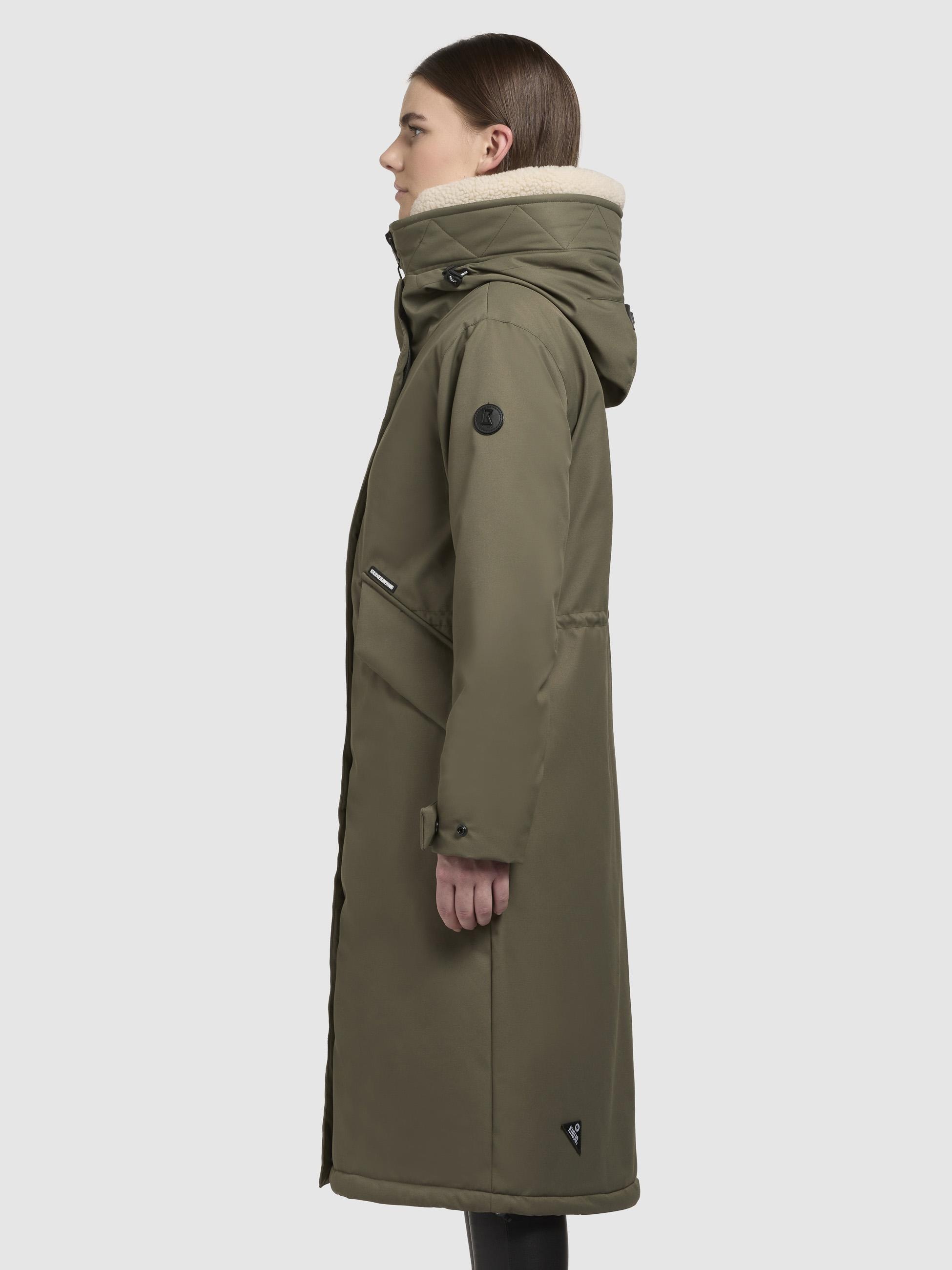 khujo Wintermantel "Agneta-YM", Langer Damen Mantel mit weichem Teddyfleece günstig online kaufen