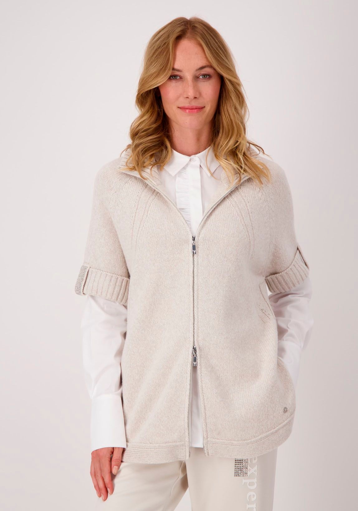 Monari Strickjacke mit Reißverschluss