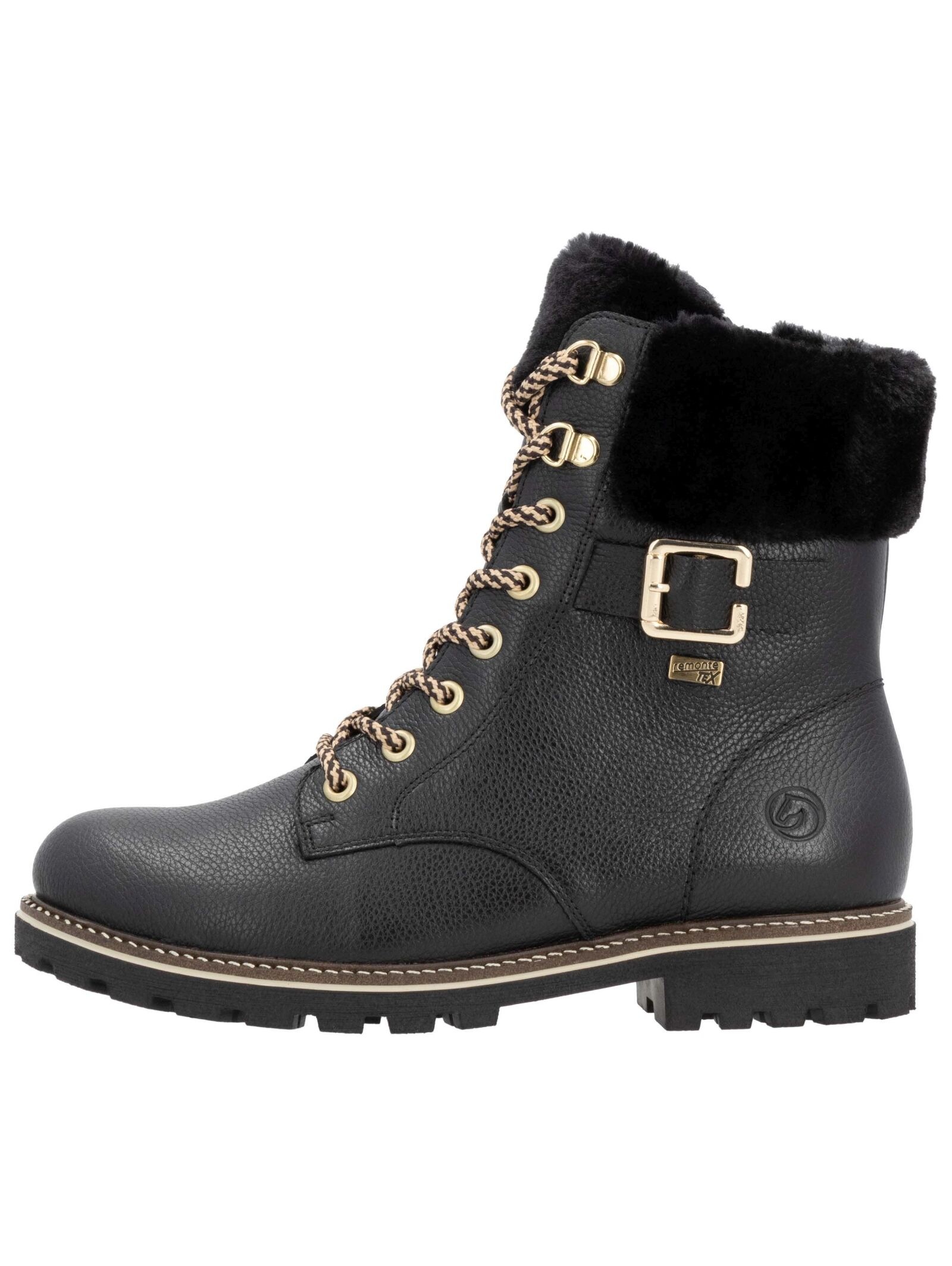 Remonte Schnürstiefelette "Remonte Stiefelette Leder/Fell" günstig online kaufen