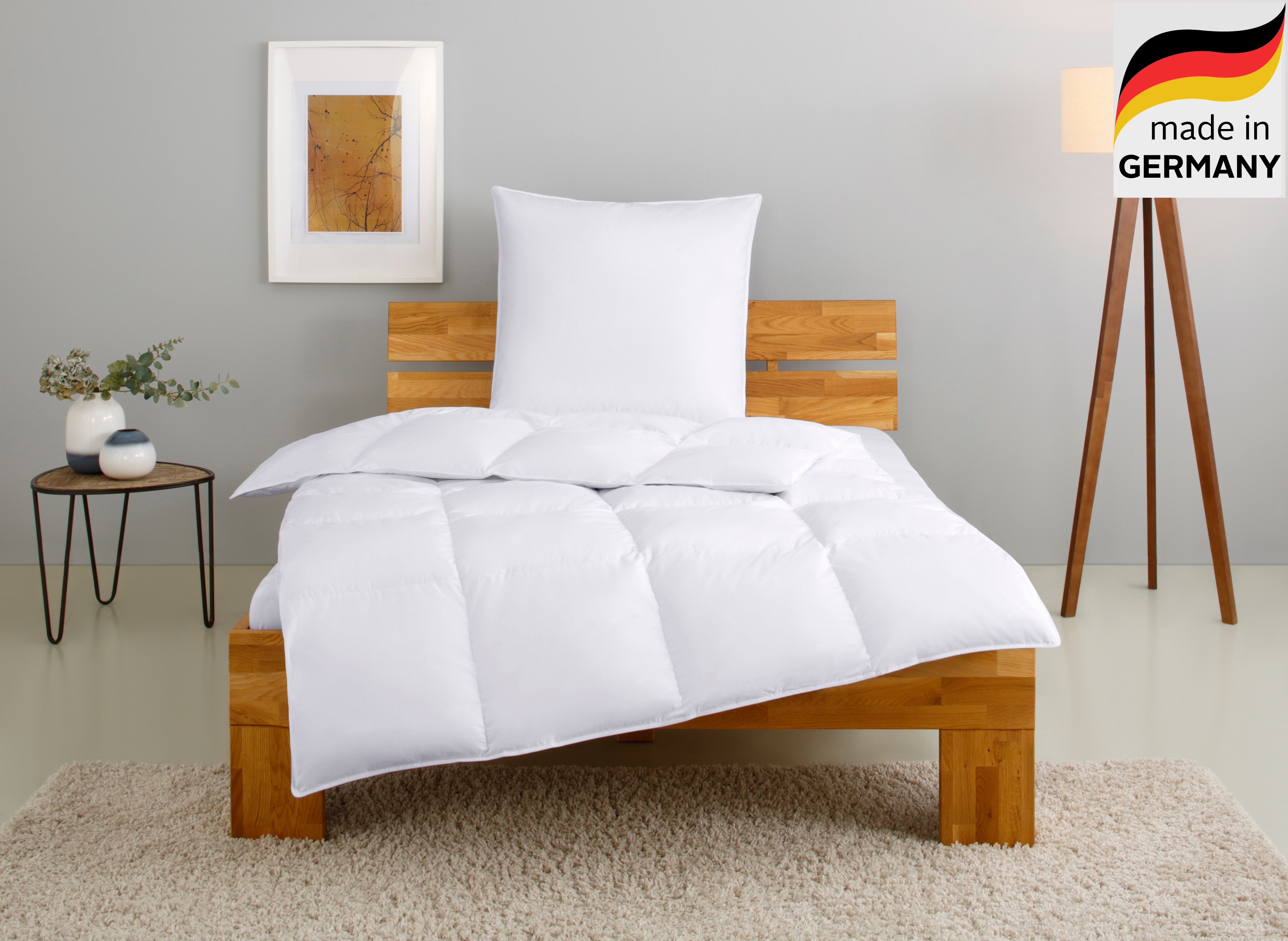 OTTO home "RINA, Bettdecke in 135x200 & 155x220 cm, 2-tlg." Set mit Kissen 40x80 cm, 80x80 cm für Herbst, Winter, Made in Germany