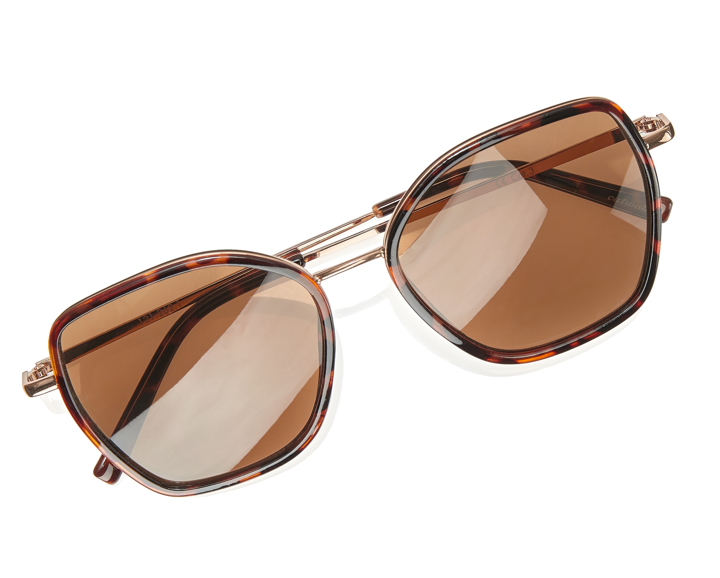 Sonnenbrille LASCANA, Damen, braun, schwarz, Sonnenbrillen Sonnenbrille, Trendy Sonnenbrille mit UV Schutz, Damenbrille 2