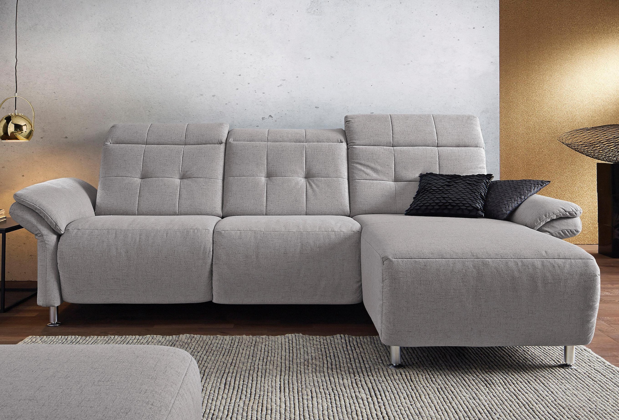 Home affaire Ecksofa "Manhattan L-Form" 2 Sitze mit elektrischer Relaxfunkt günstig online kaufen