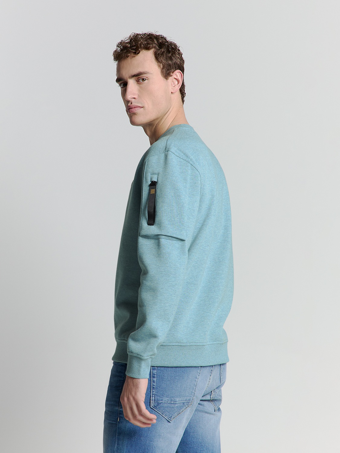 NO EXCESS Sweater »No Excess Rundhalspullover Sweater Crewneck Melange«
